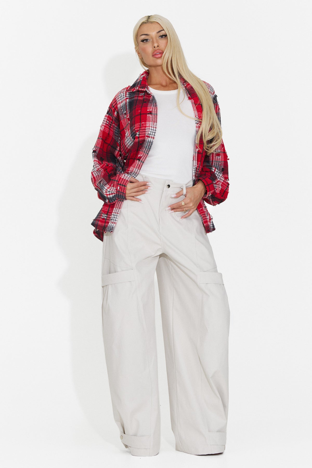 Elegant red women's shirt Purely Bogas