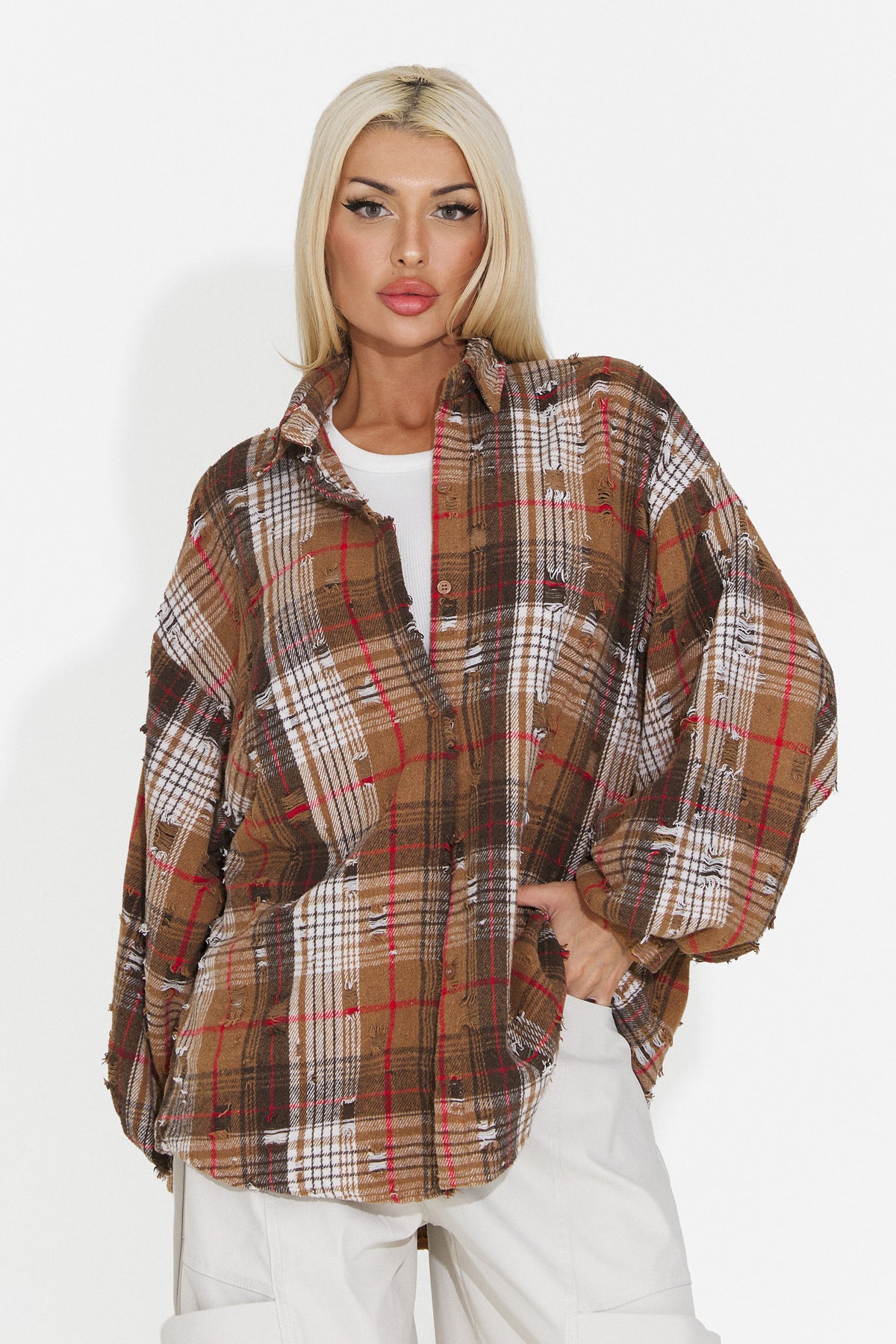 Elegant brown women's shirt Purely Bogas