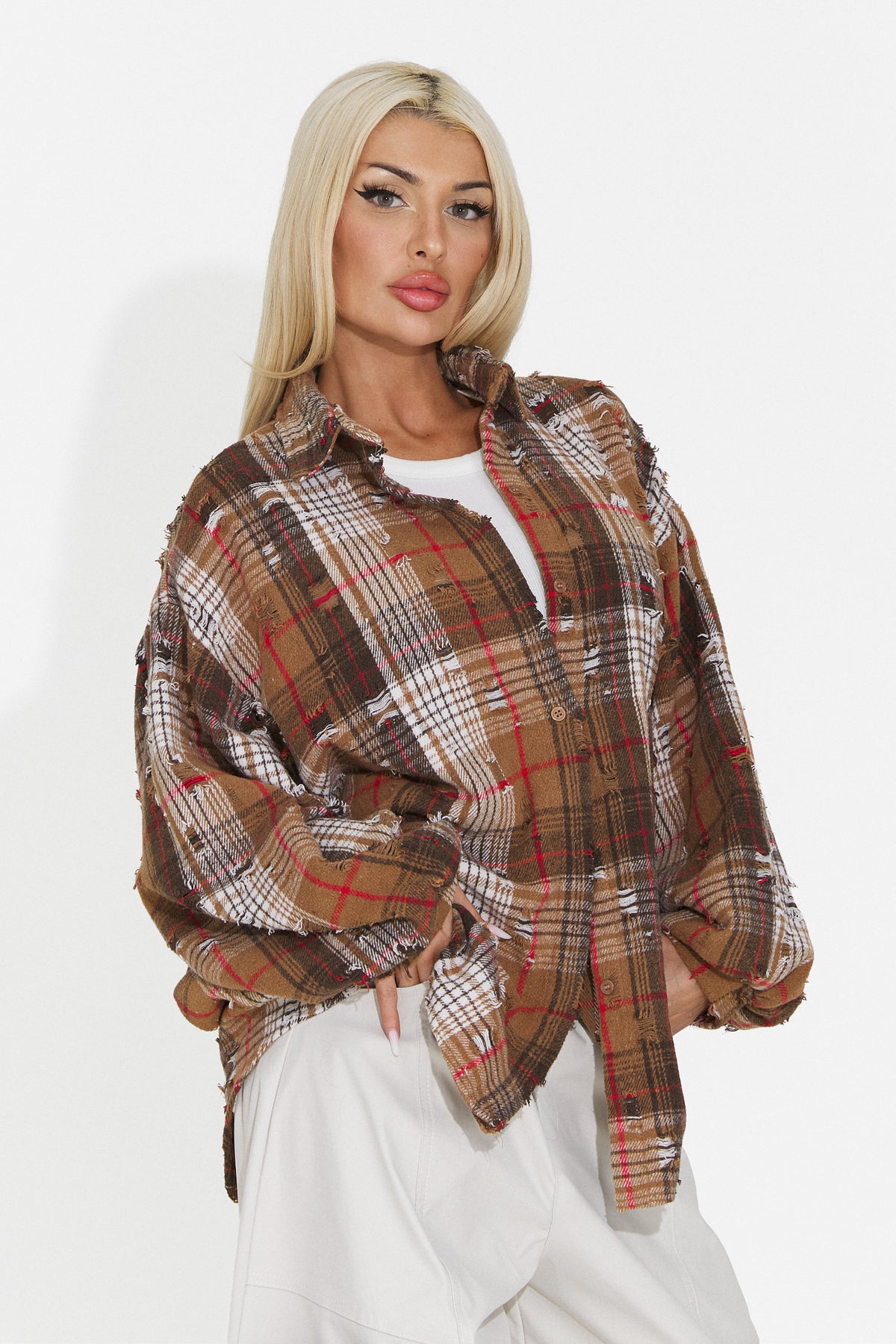 Elegant brown women's shirt Purely Bogas
