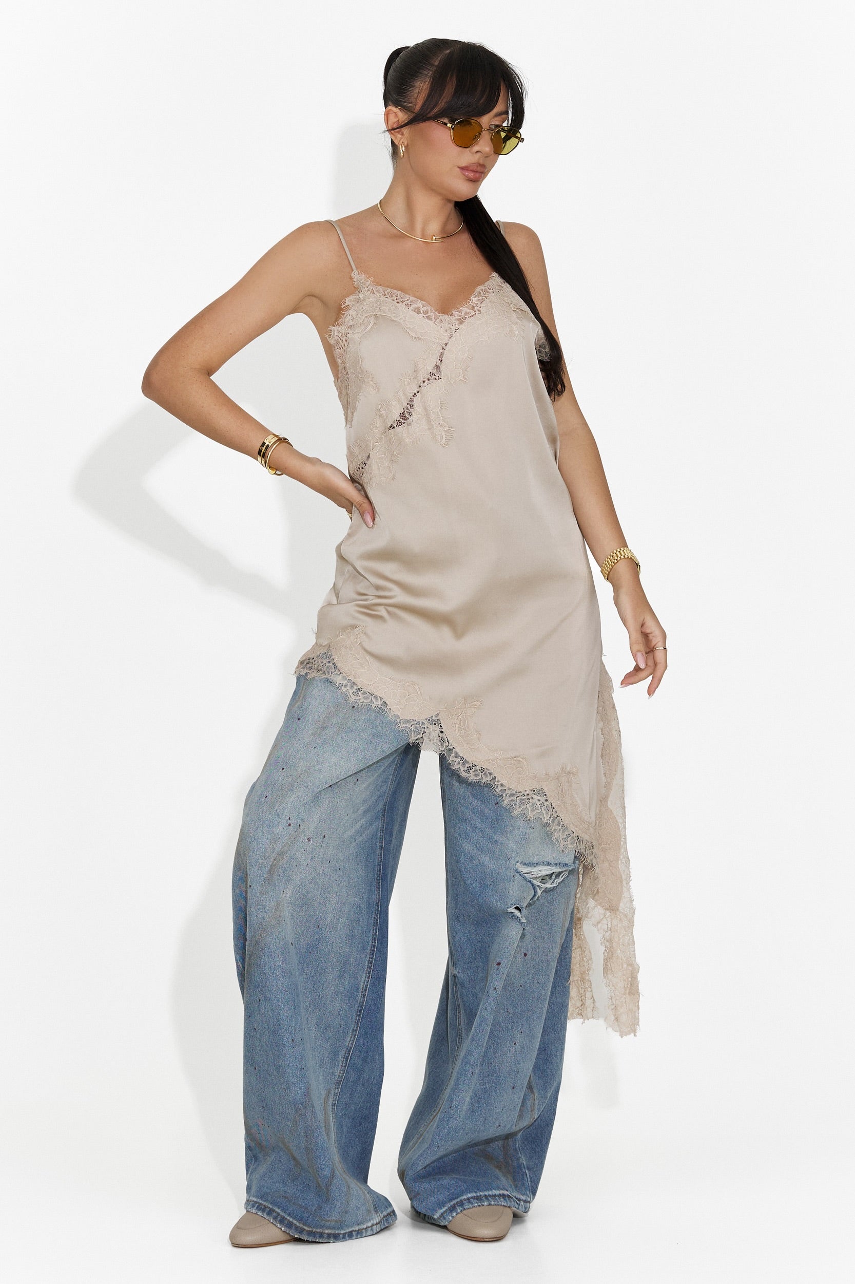 Robe femme courte beige Francisca Bogas