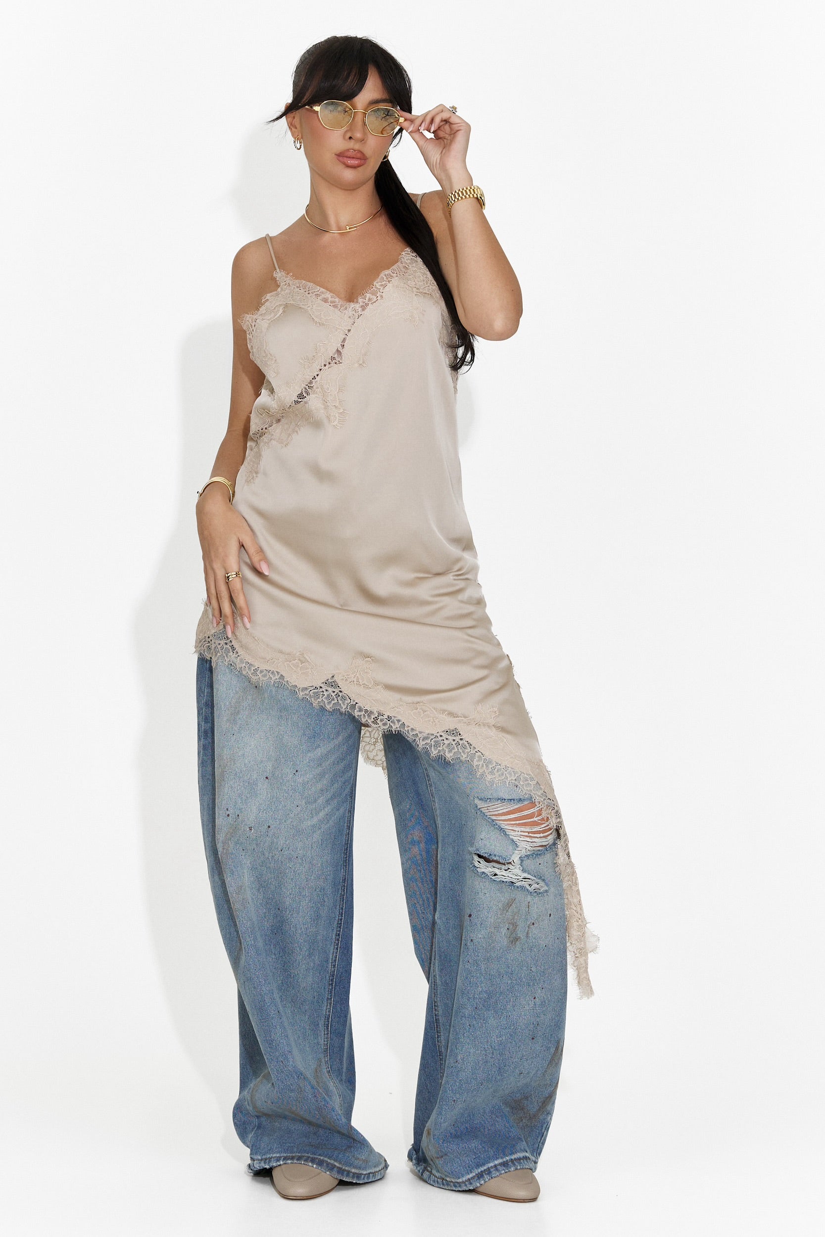 Robe femme courte beige Francisca Bogas