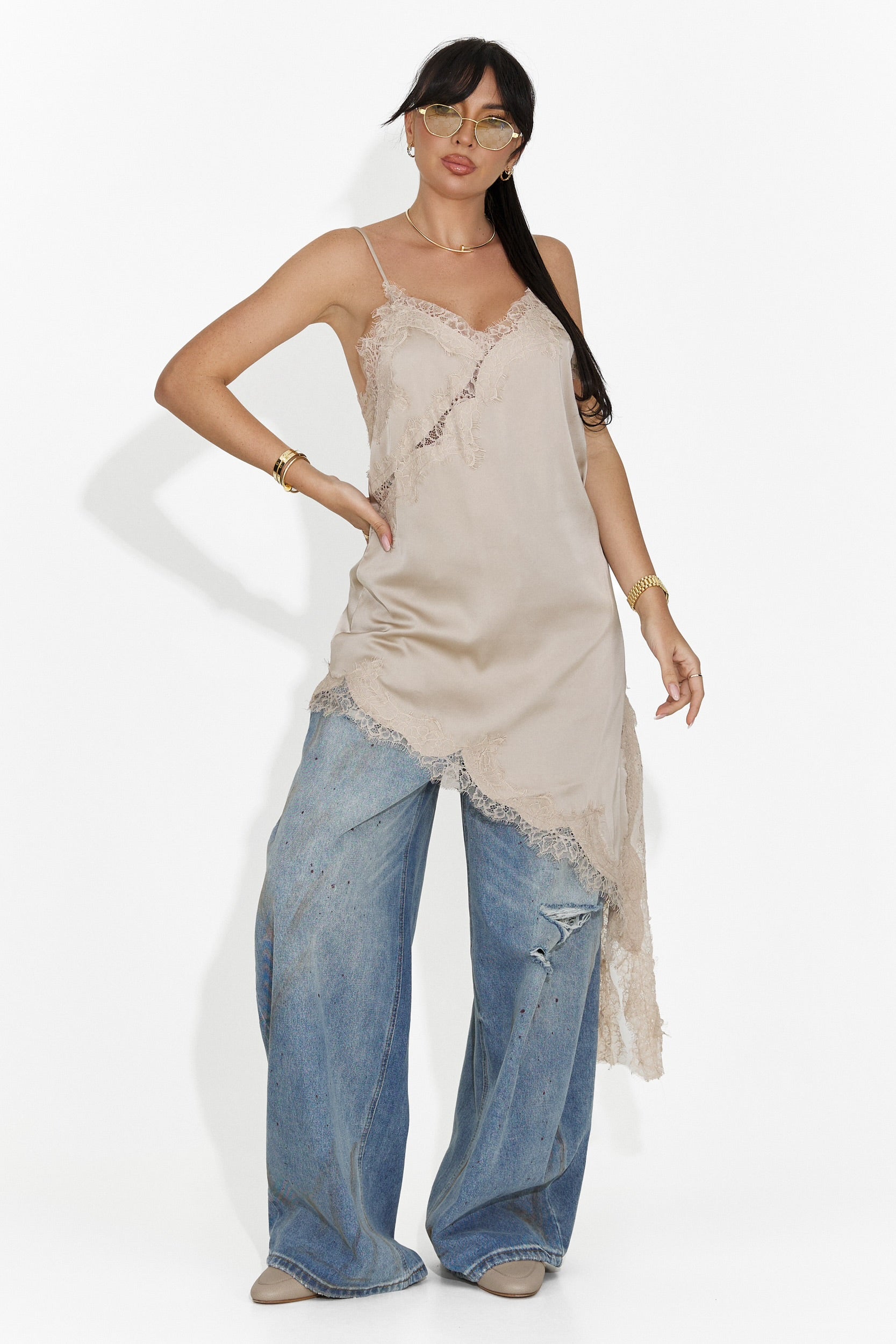 Robe femme courte beige Francisca Bogas