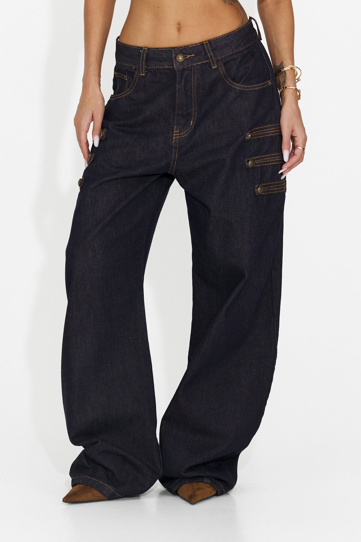 Blugi casual bleumarin Tasina Bogas