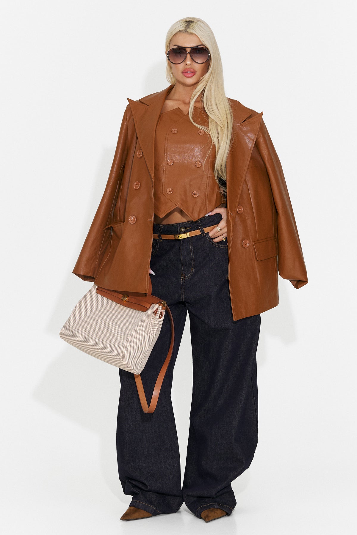 Blugi casual bleumarin Tasina Bogas