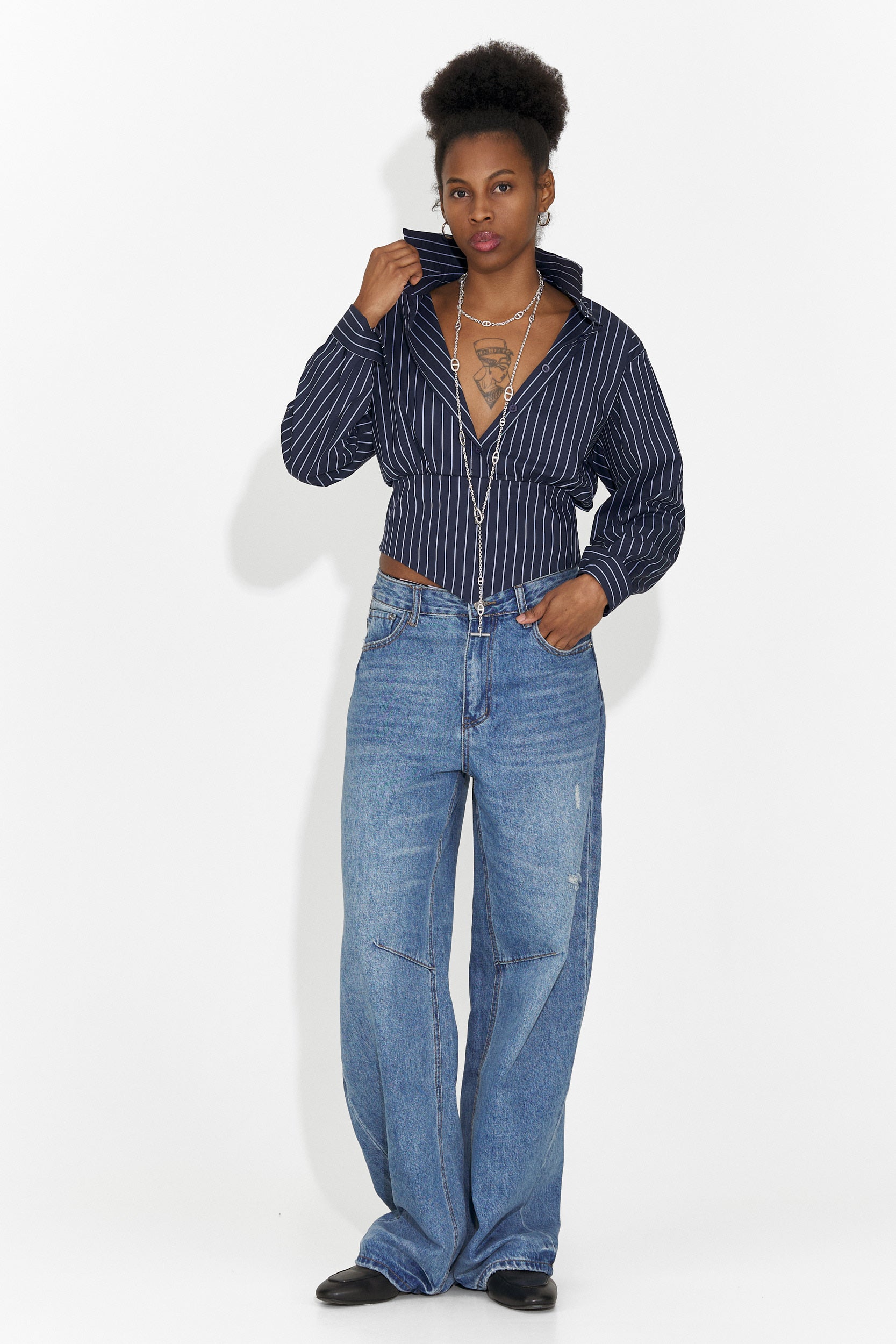 Ležérní modré džíny pro ženy Hanina Bogas