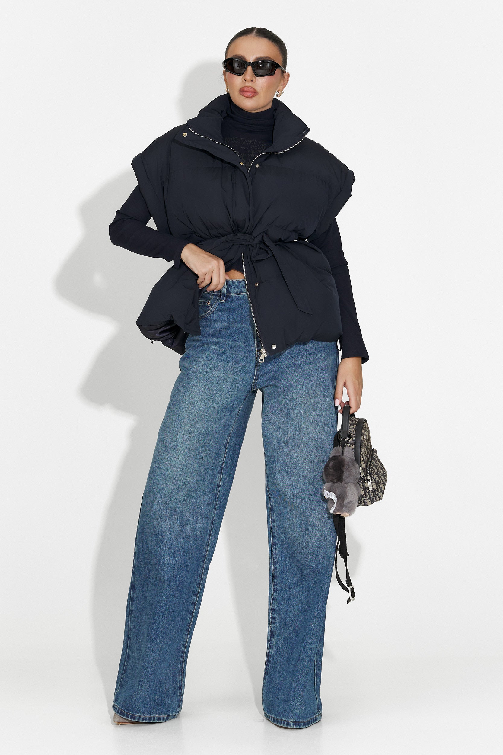 Niebieskie casualowe dżinsy damskie Nuvya Bogas