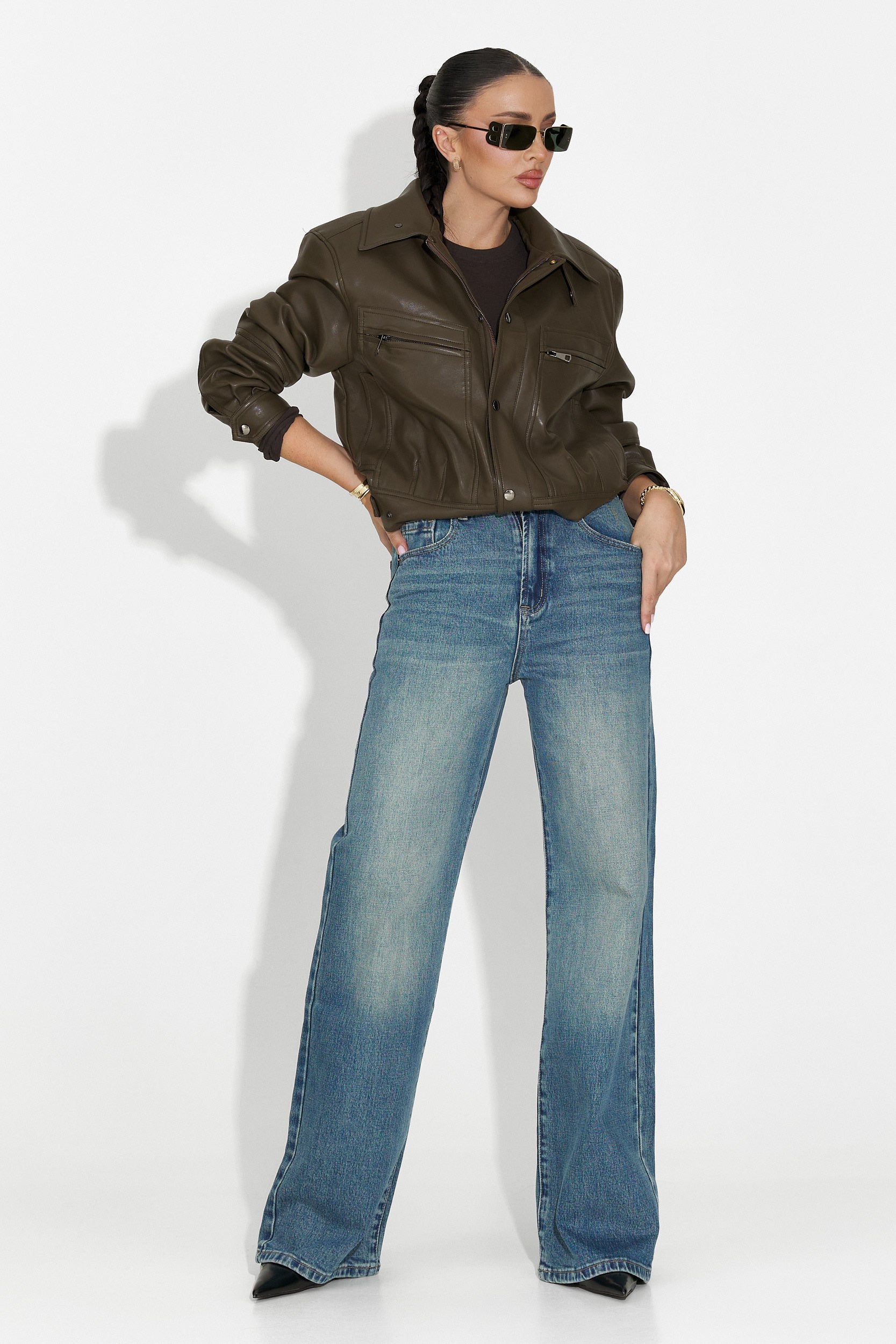 Niebieskie casualowe dżinsy damskie Veyra Bogas