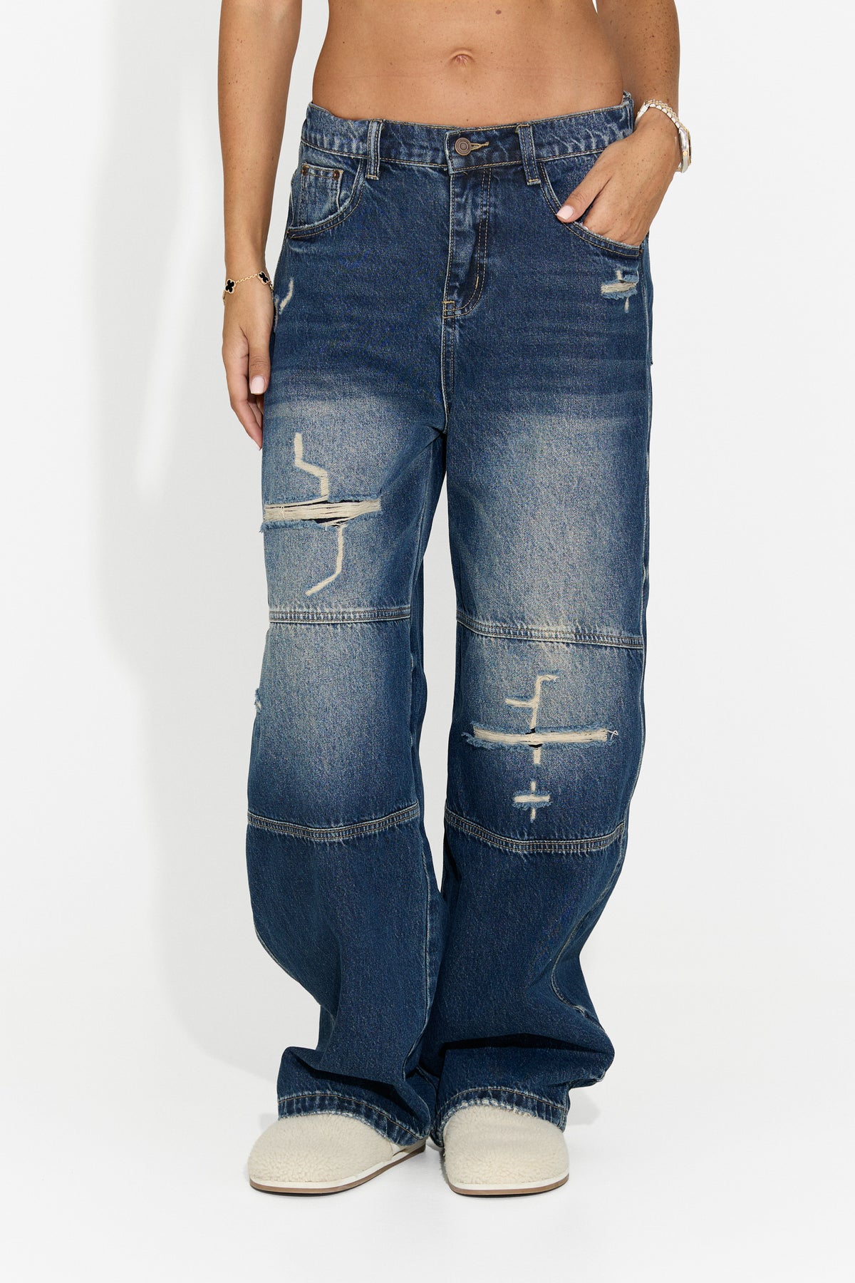 Damen-Casual-Jeans blau Elementary Bogas