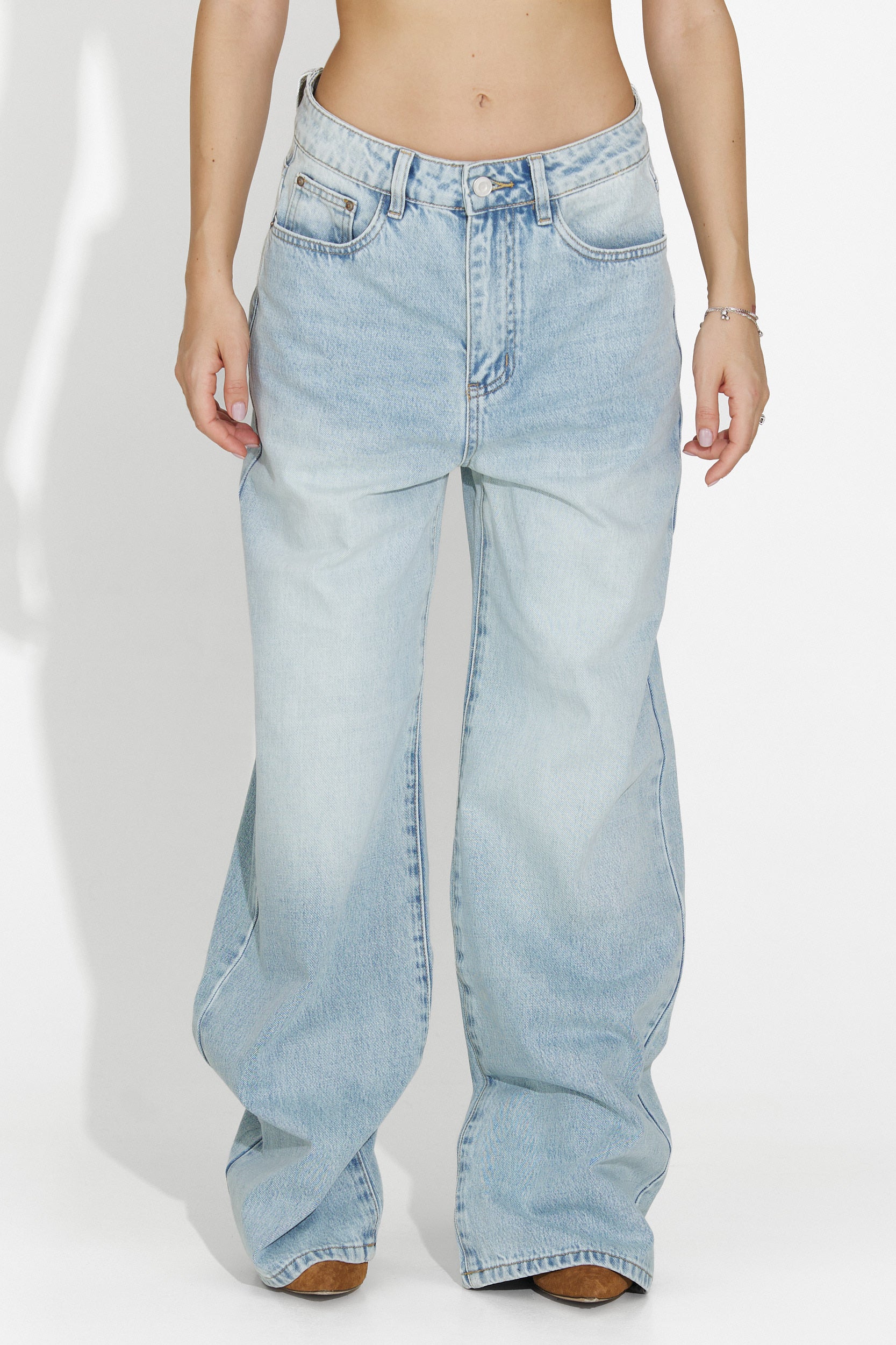 Niebieskie casualowe dżinsy damskie Aurenza Bogas