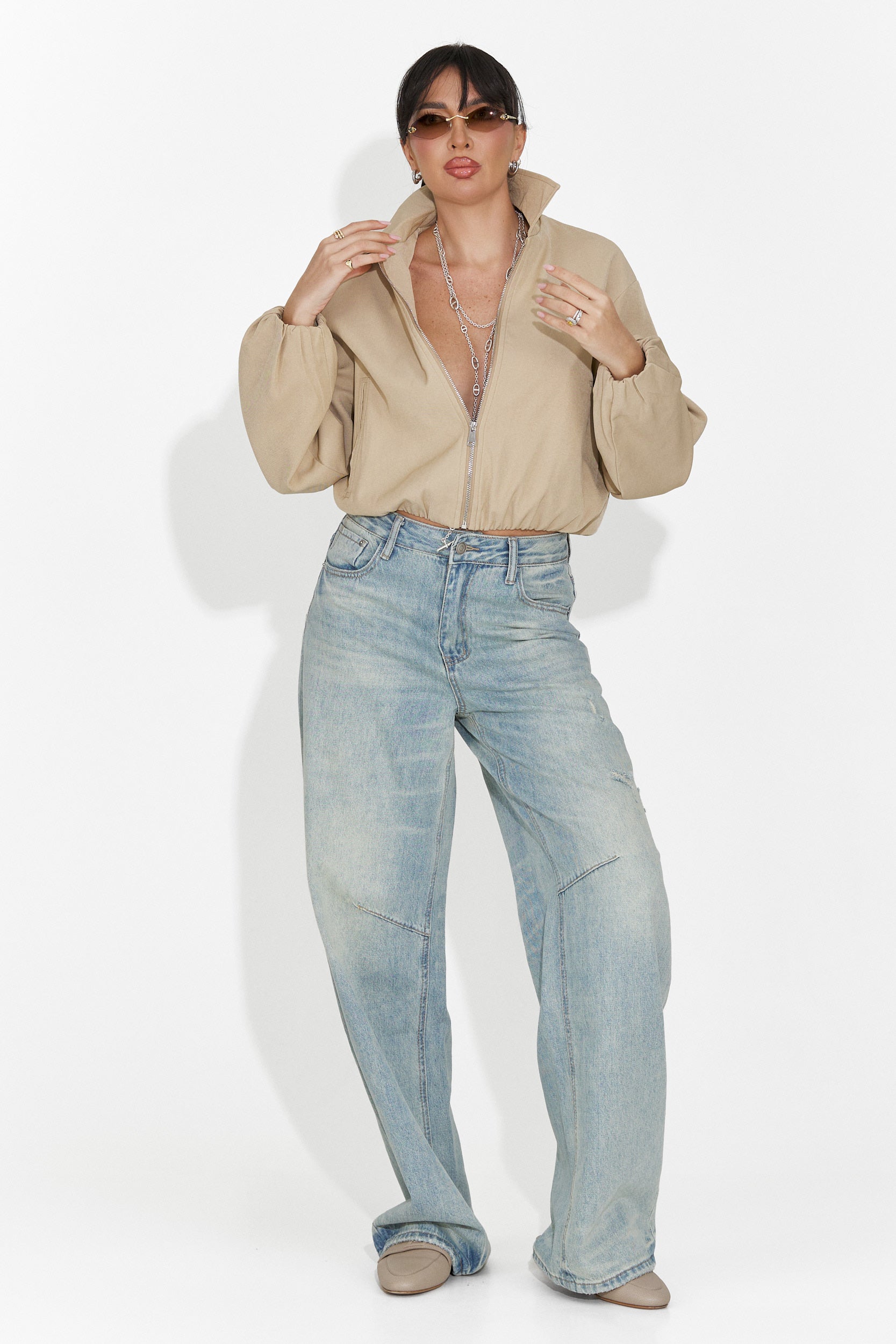 Women's casual light blue jeans Hanina Bogas