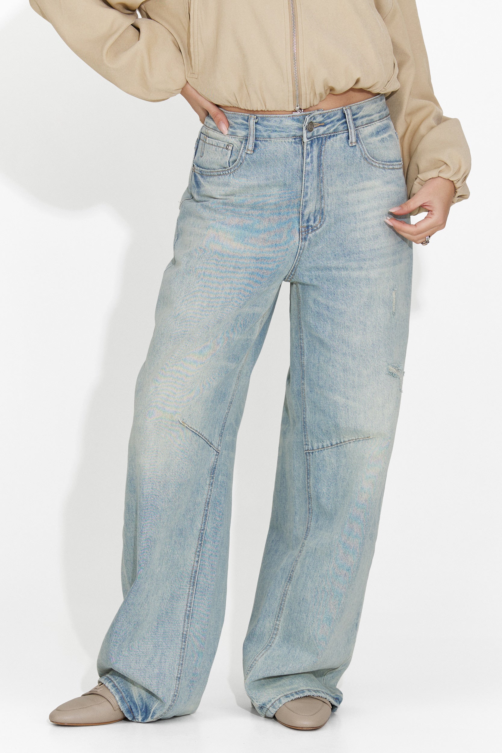 Women's casual light blue jeans Hanina Bogas