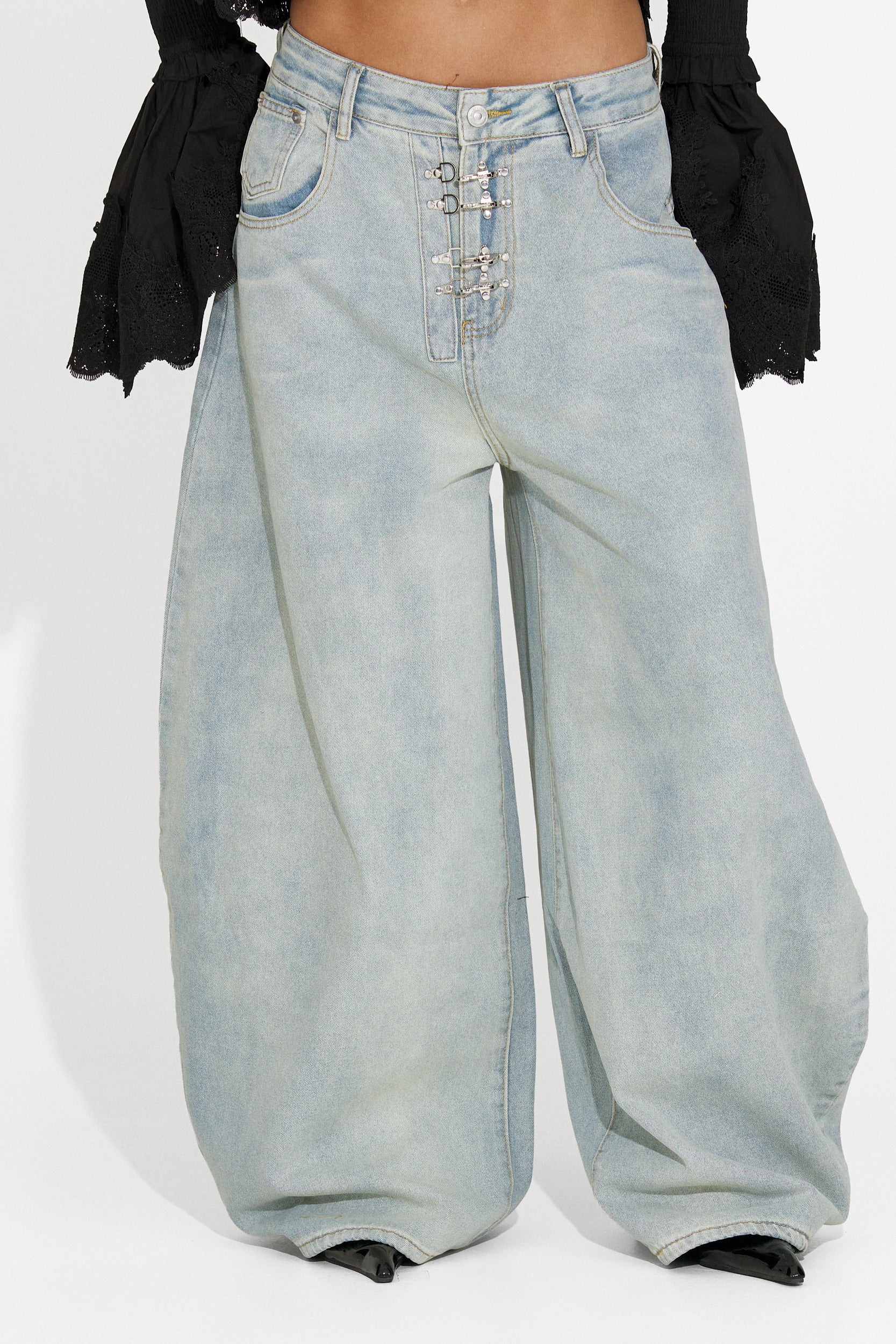 Women's casual light blue jeans Valiama Bogas