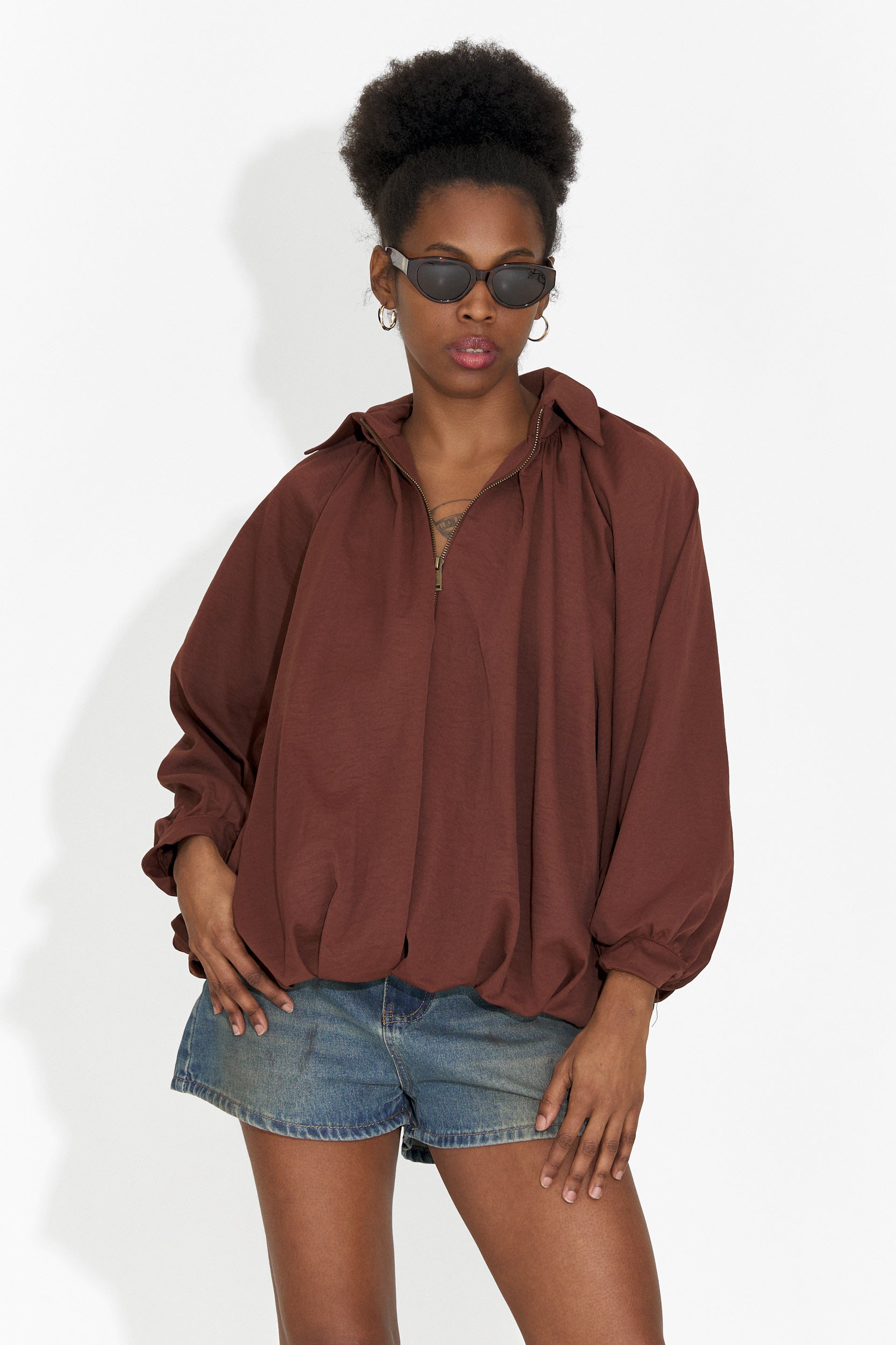 Jean femme décontracté court bleu Cherele Bogas