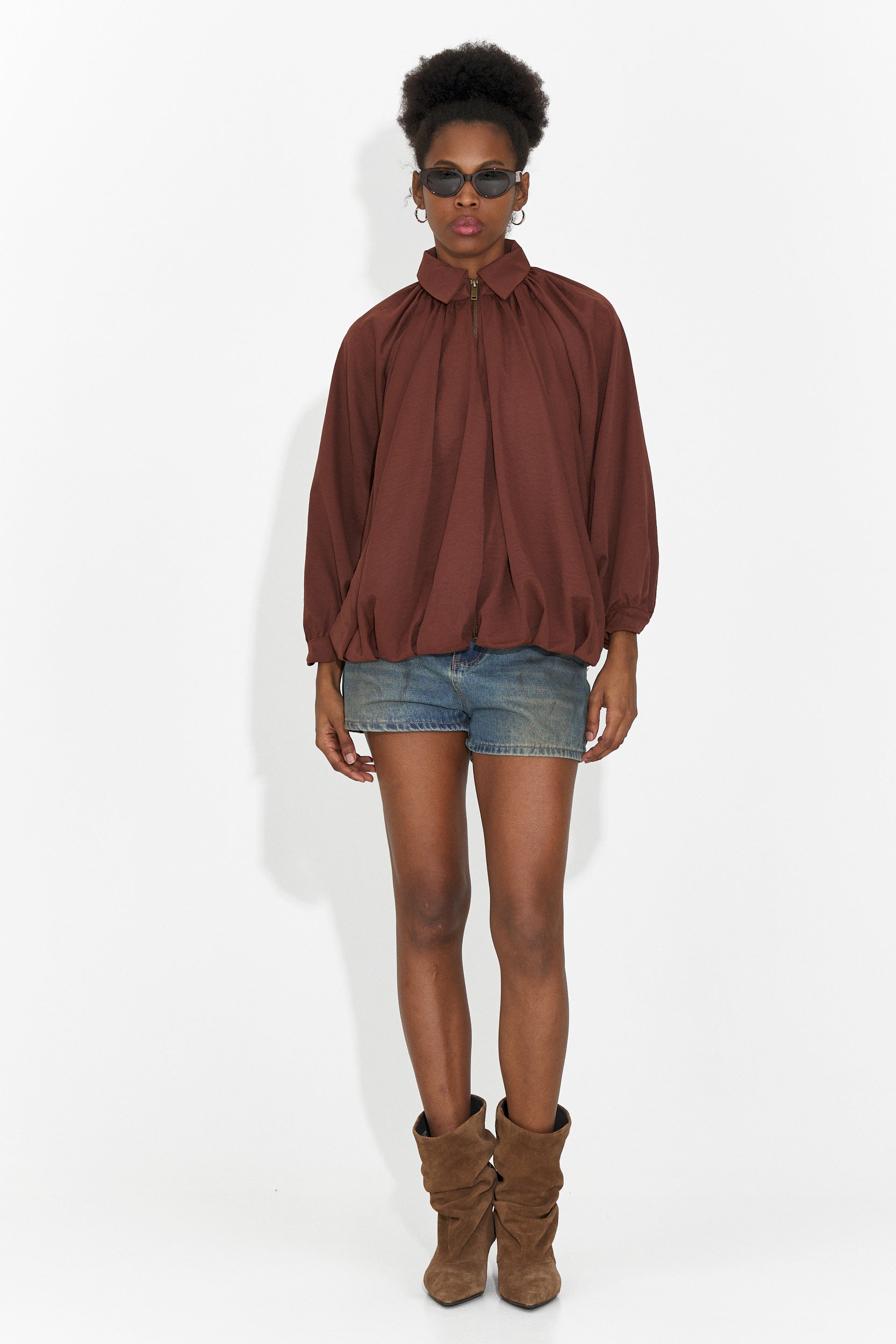 Jean femme décontracté court bleu Cherele Bogas