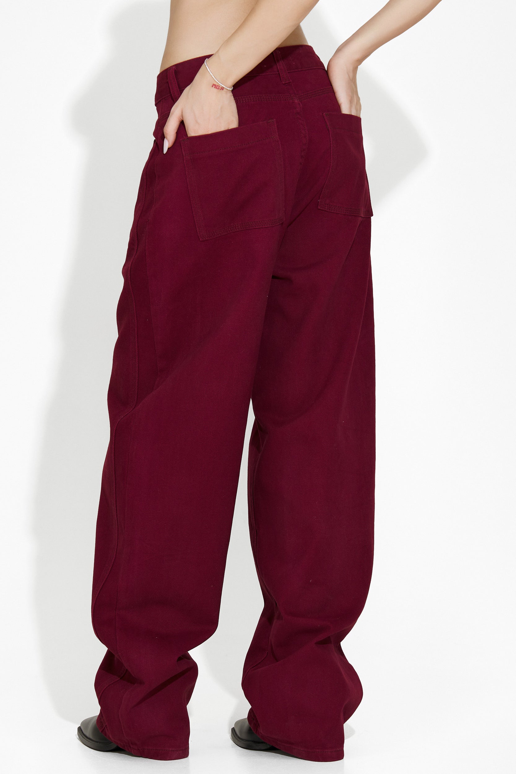 Jeans casual bordeaux pour femmes Jacklyn Bogas