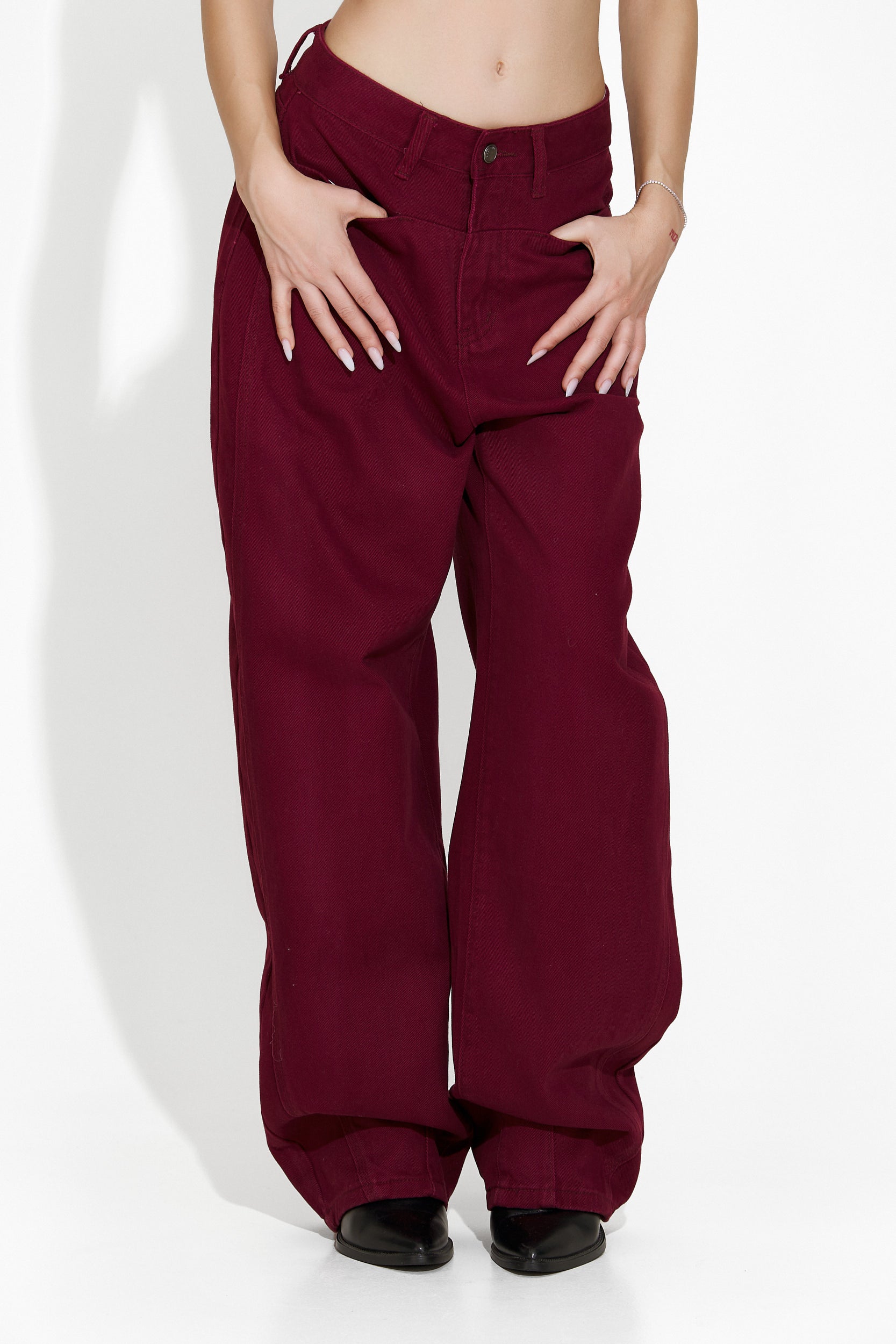 Jeans casual bordeaux pour femmes Jacklyn Bogas
