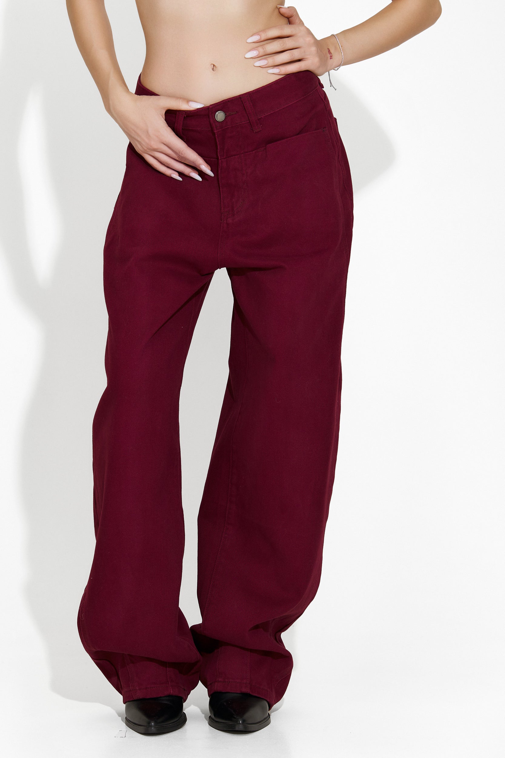 Jeans casual bordeaux pour femmes Jacklyn Bogas