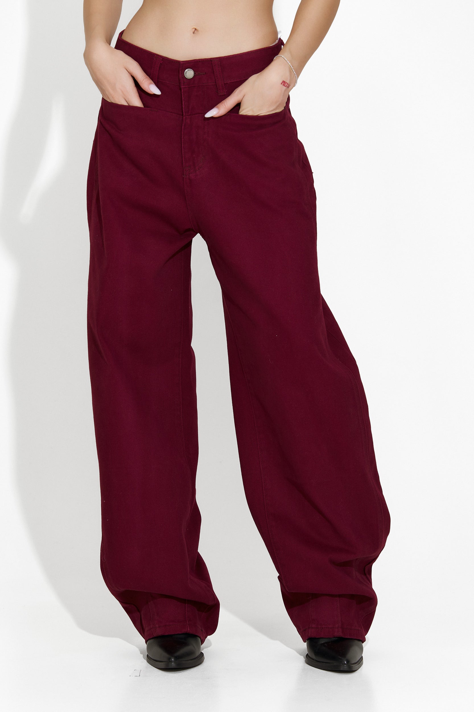 Jeans casual bordeaux pour femmes Jacklyn Bogas