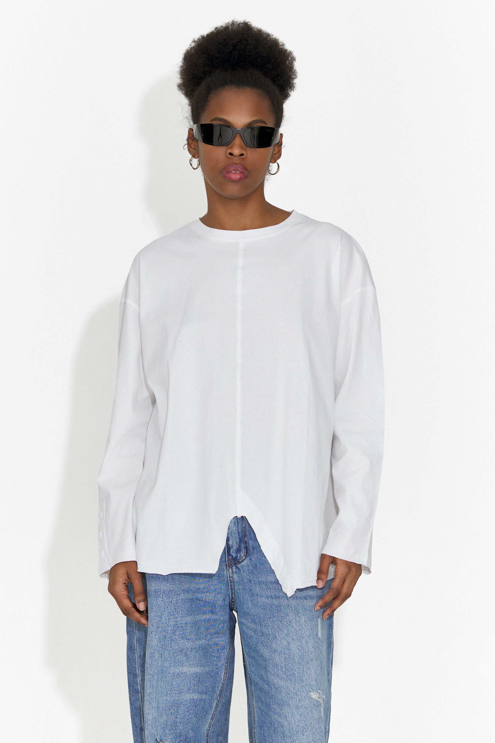 Women's Casual White Blouse Chandana Bogas