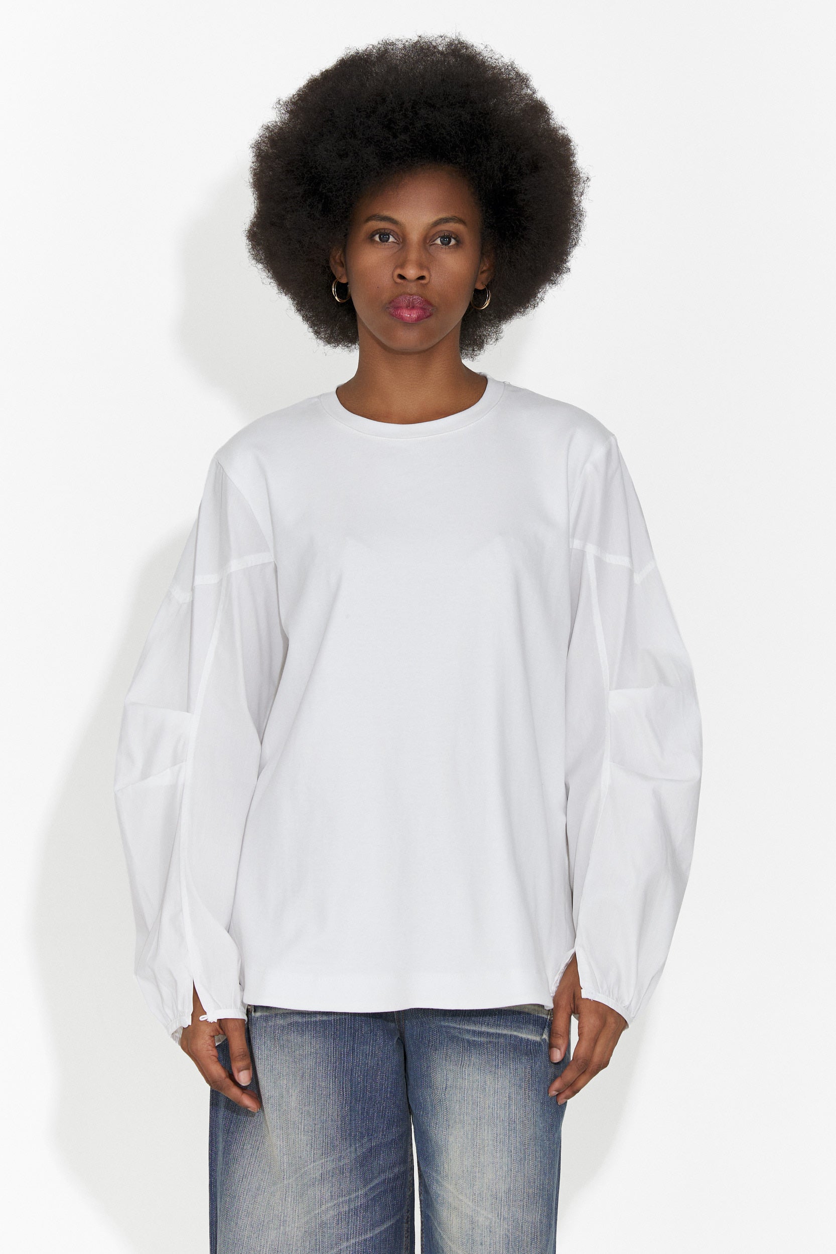 Esperanza Bogas Casualna Biała Bluzka Damska