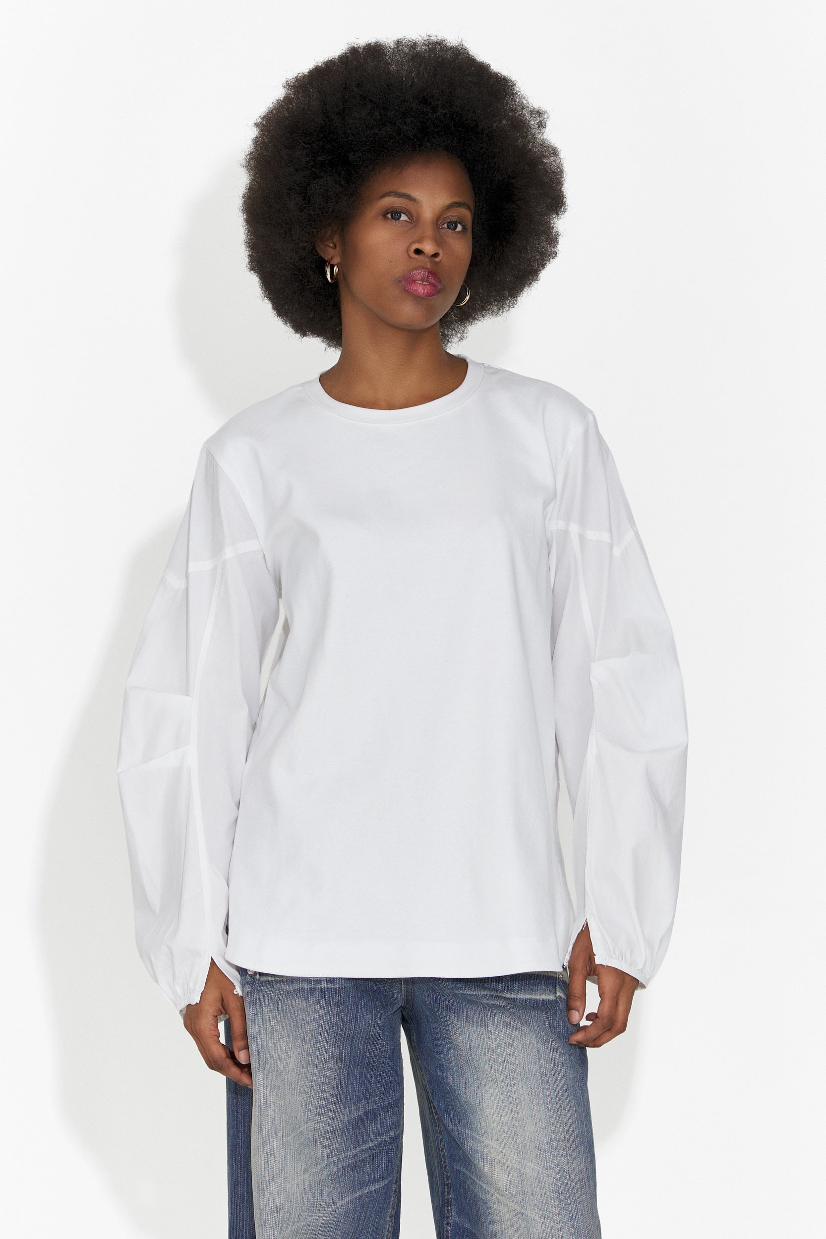 Esperanza Bogas Casualna Biała Bluzka Damska