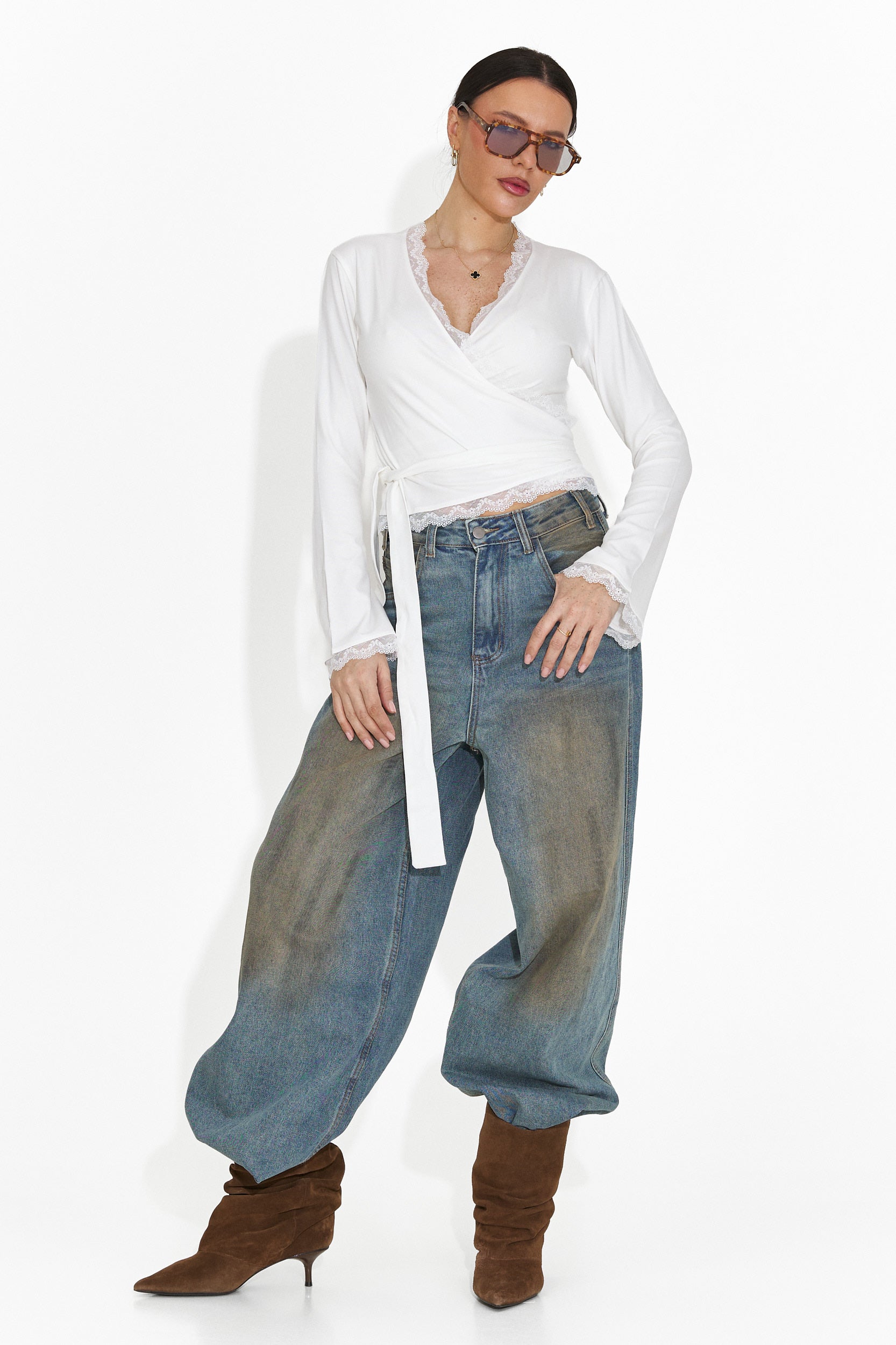 White Casual Women's Blouse Zaneta Bogas