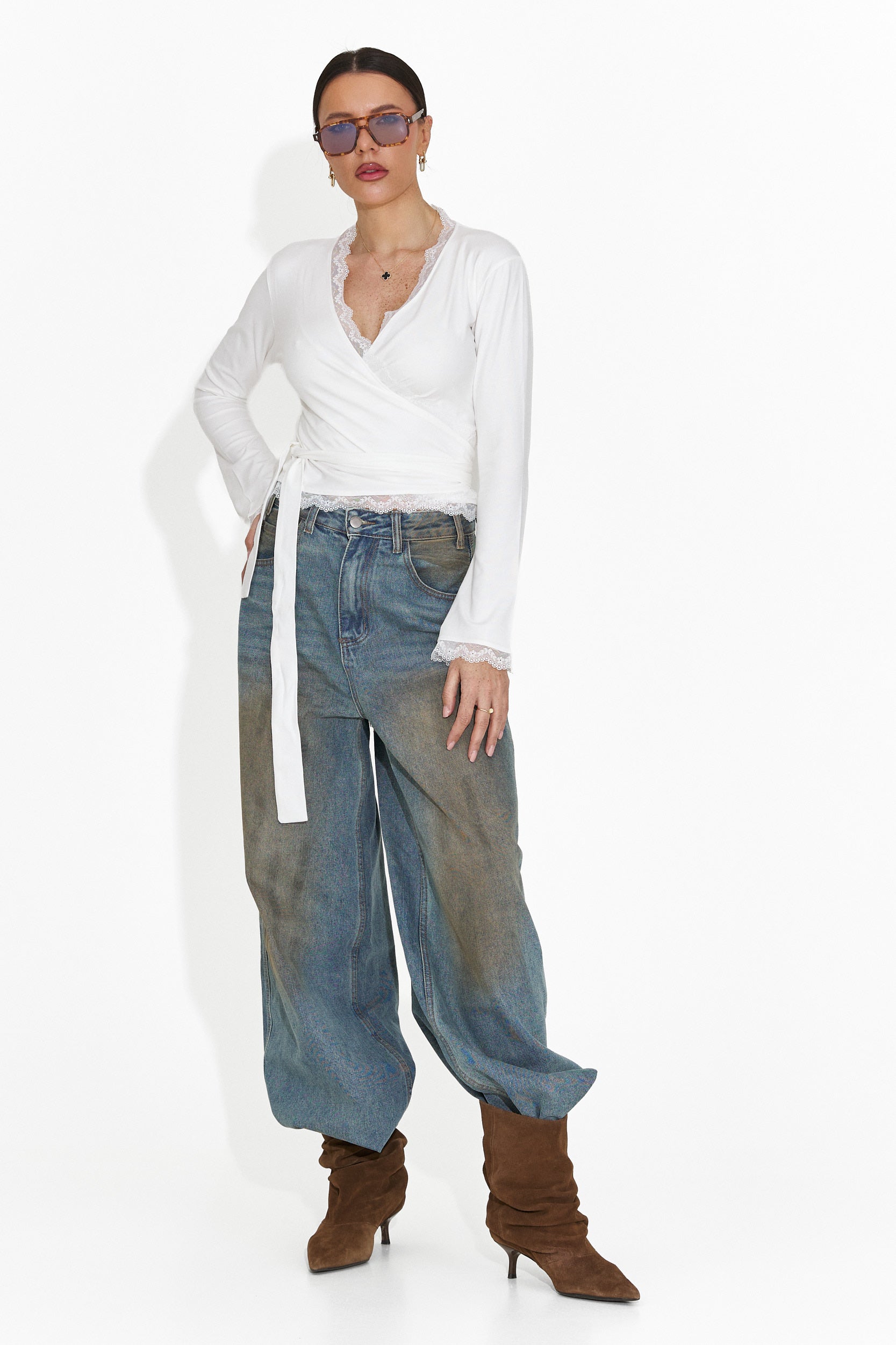 White Casual Women's Blouse Zaneta Bogas