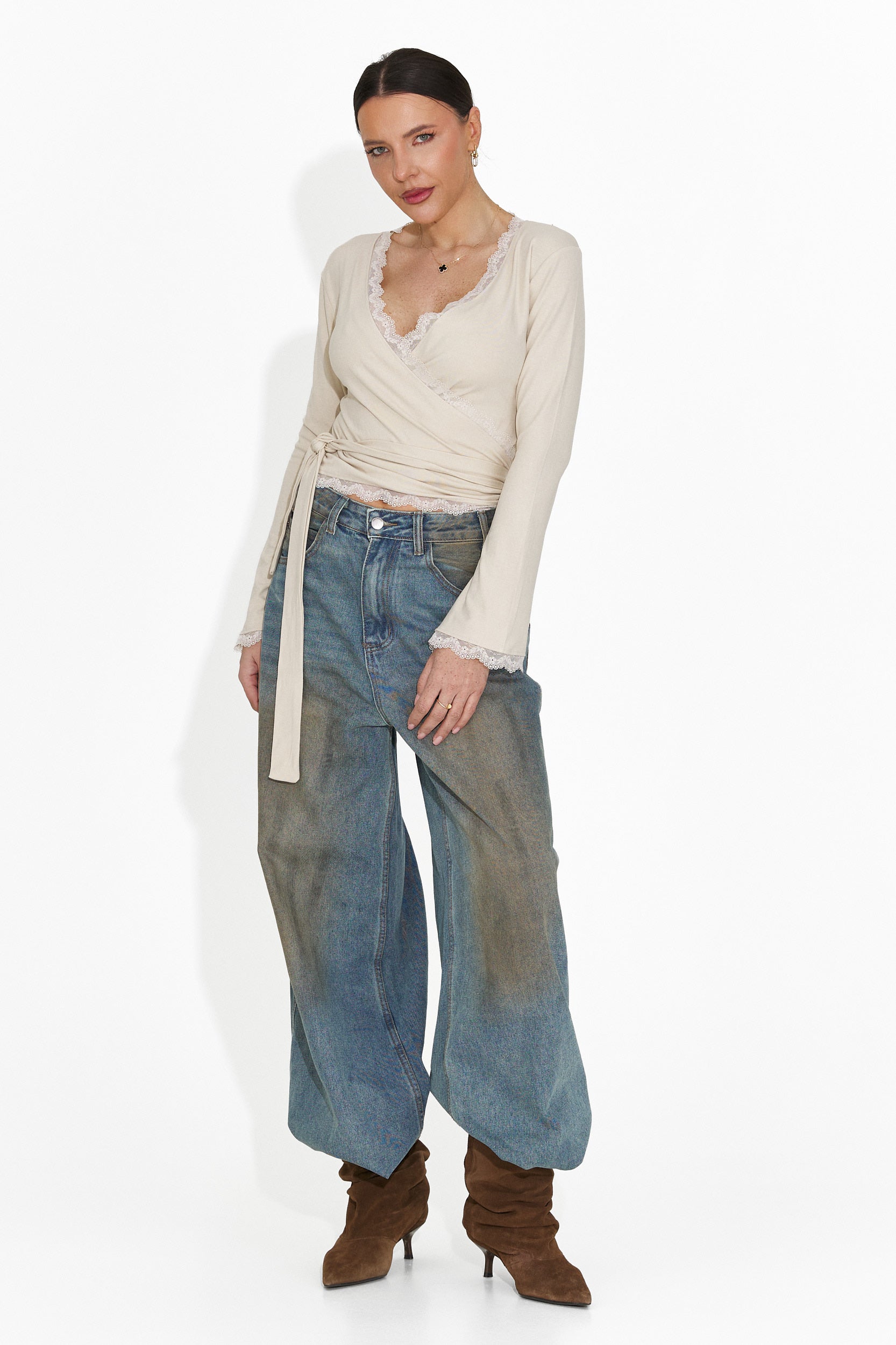 Women's casual beige blouse Zaneta Bogas