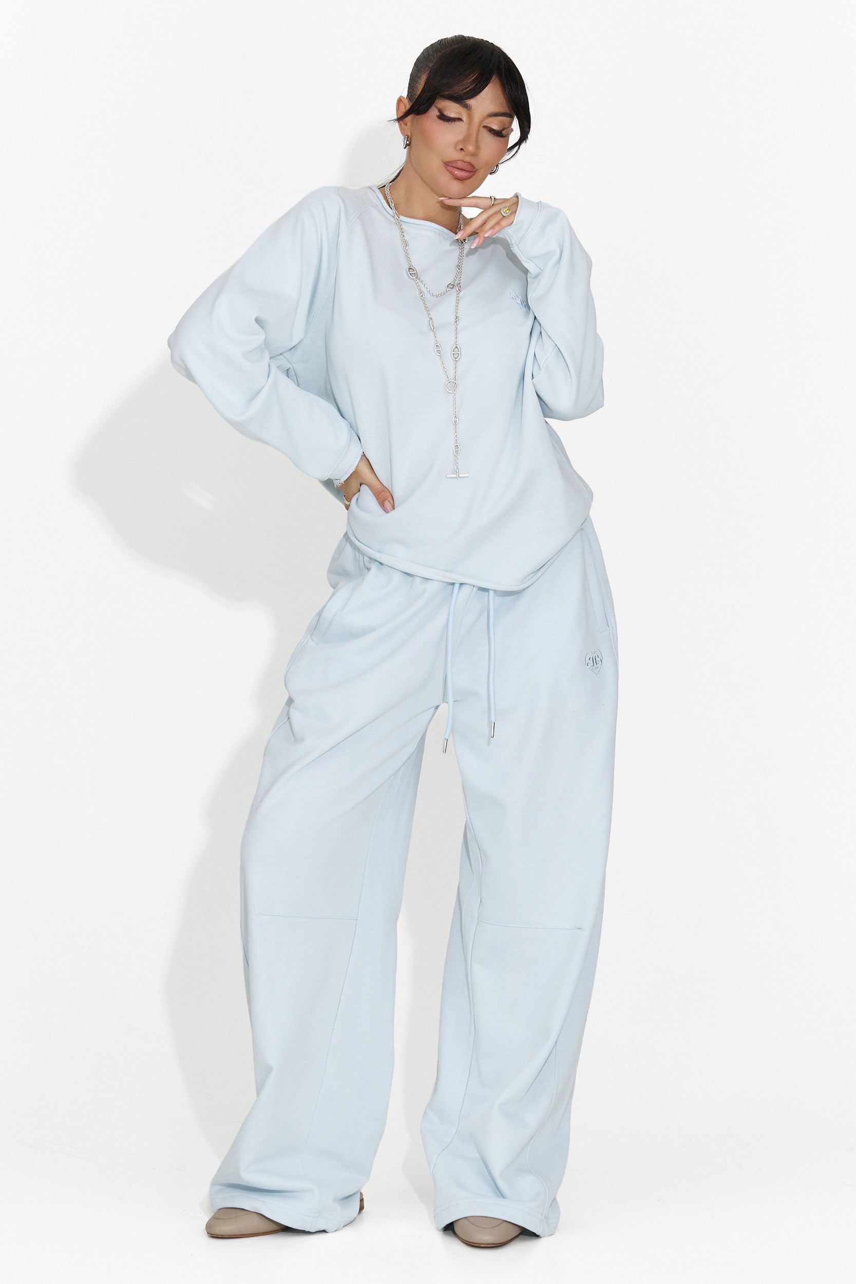 Blusa de mujer casual azul claro Kapia Bogas