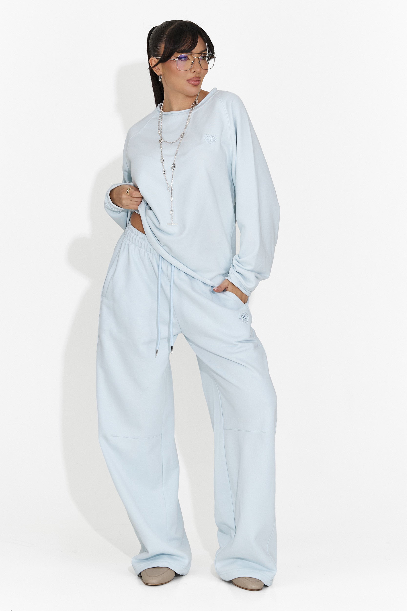 Blusa de mujer casual azul claro Kapia Bogas