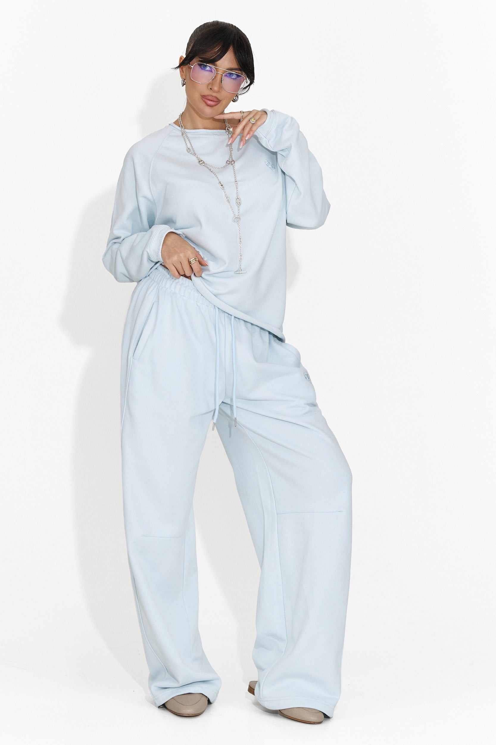 Blusa de mujer casual azul claro Kapia Bogas