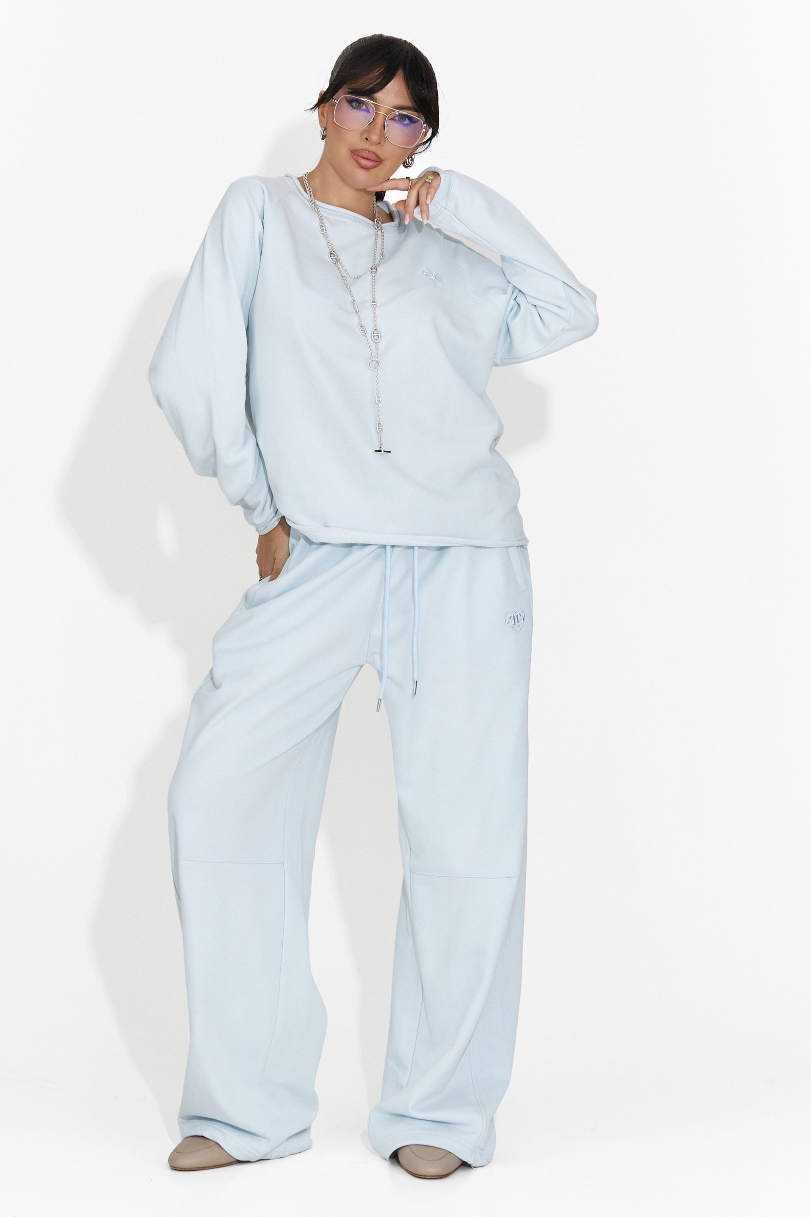 Blusa de mujer casual azul claro Kapia Bogas