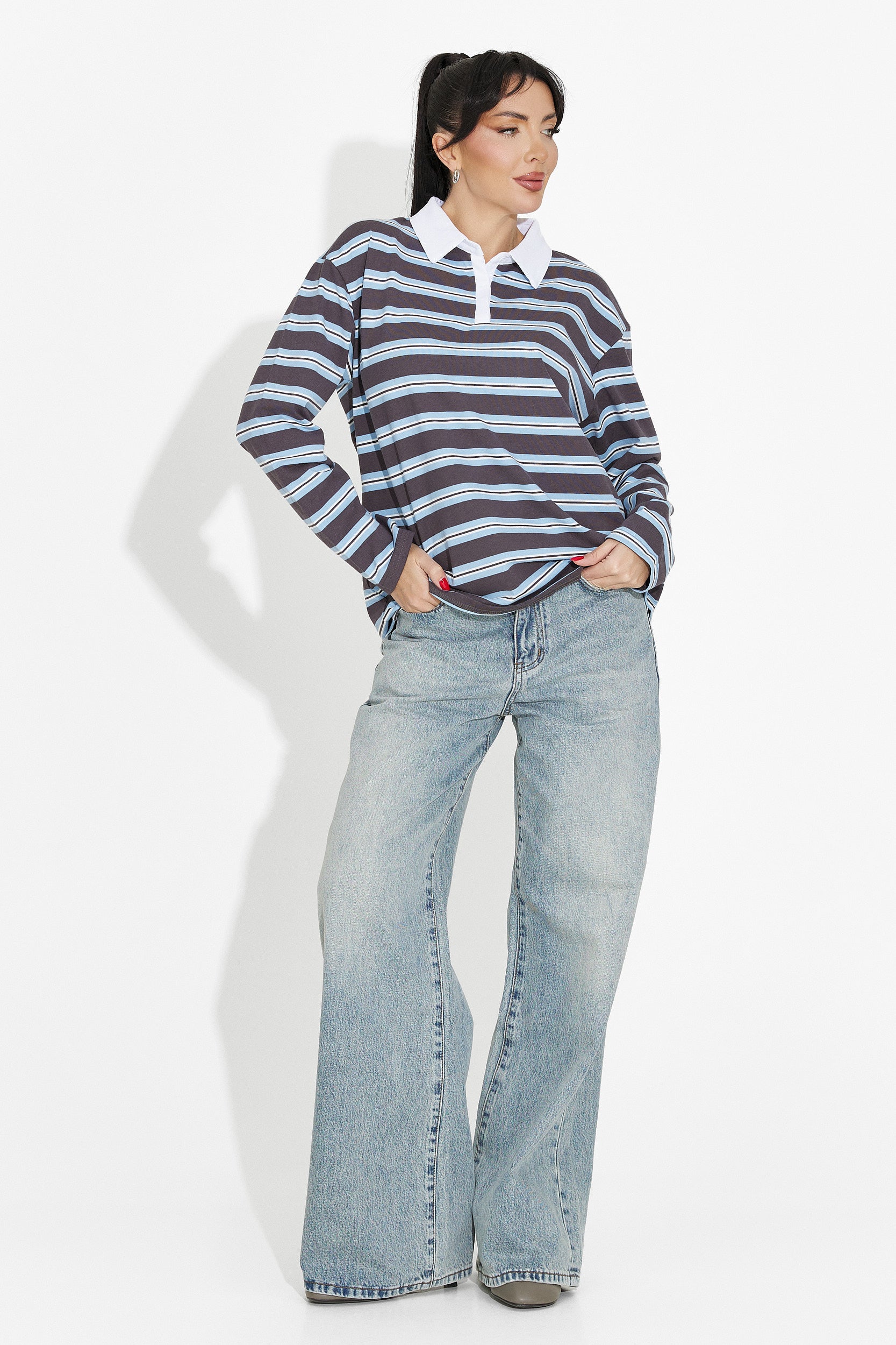 Maglia donna casual azzurra Paloma Bogas