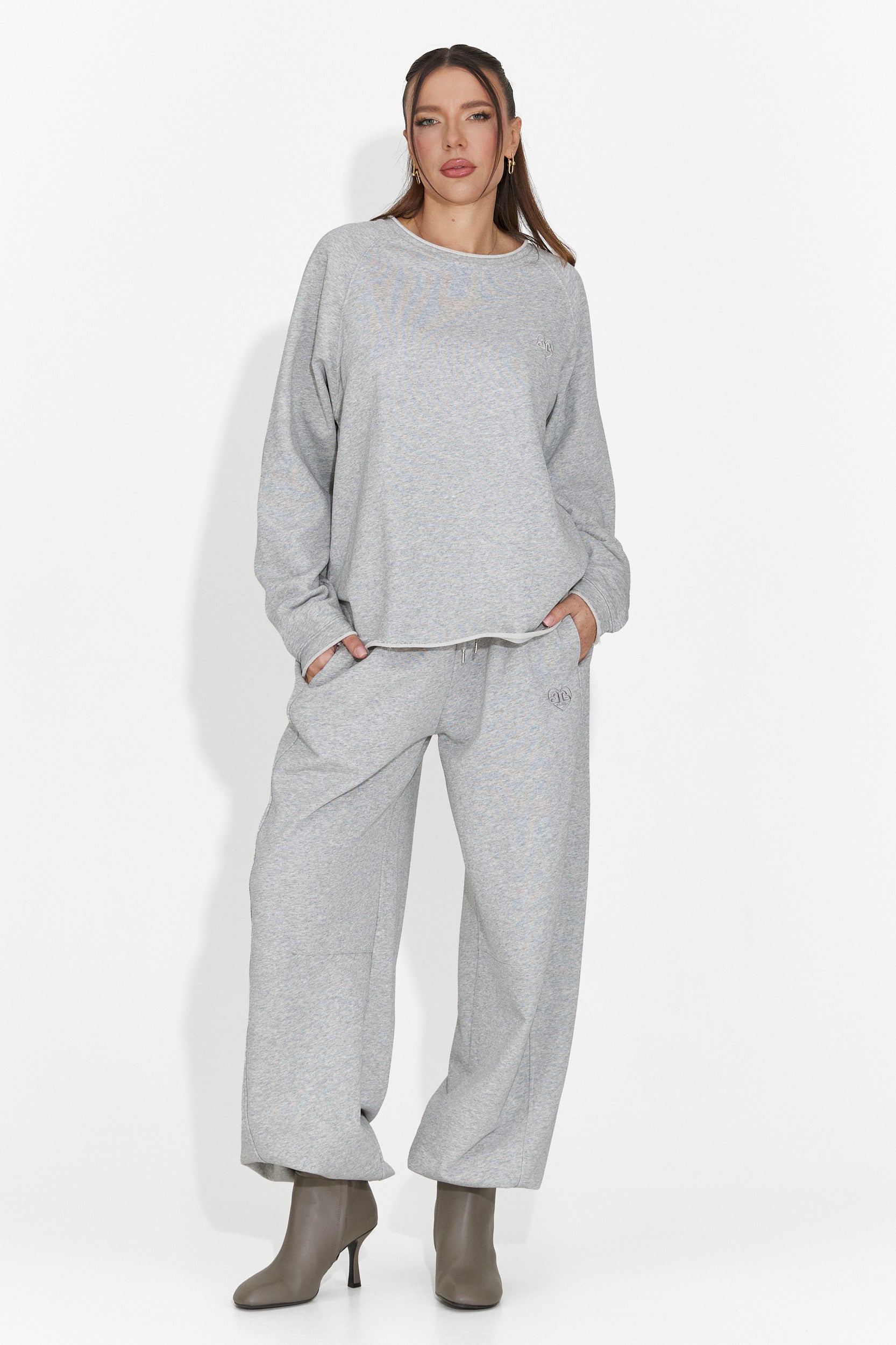 Damen-Freizeitbluse grau Kapia Bogas