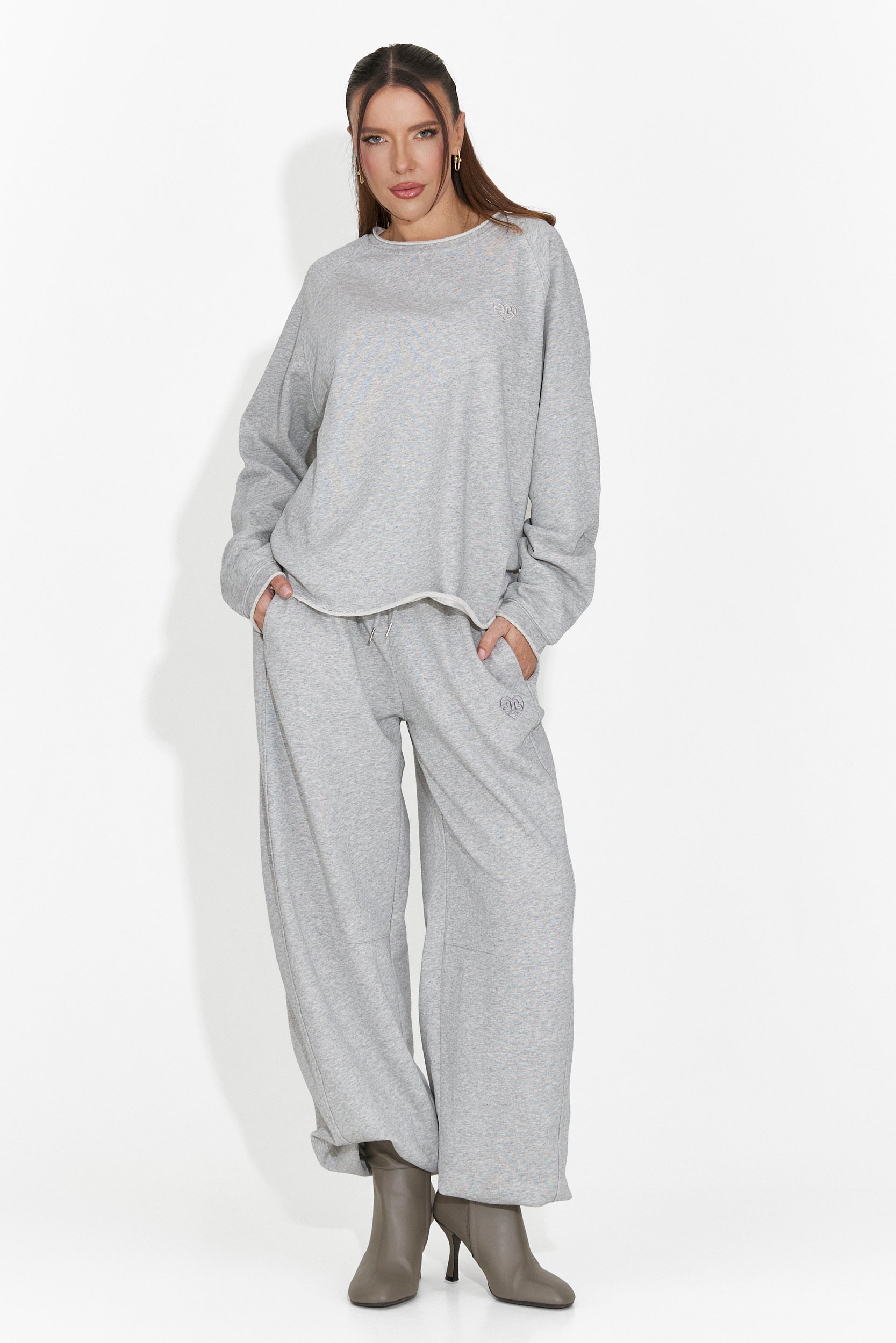 Damen-Freizeitbluse grau Kapia Bogas