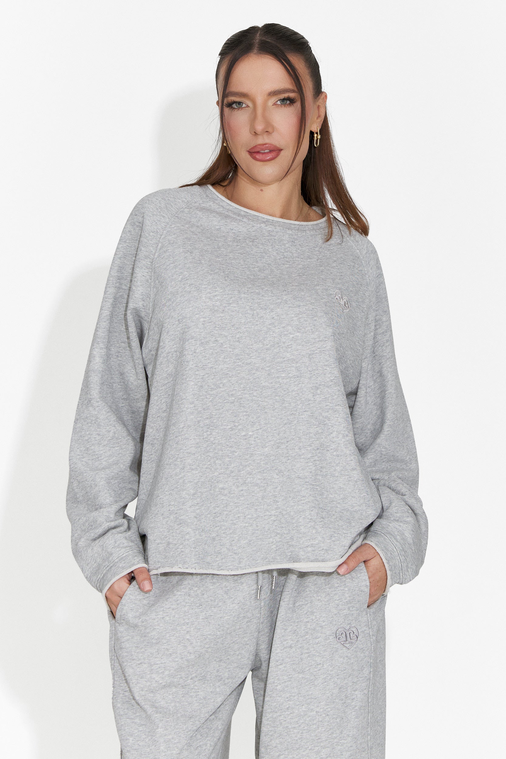 Damen-Freizeitbluse grau Kapia Bogas