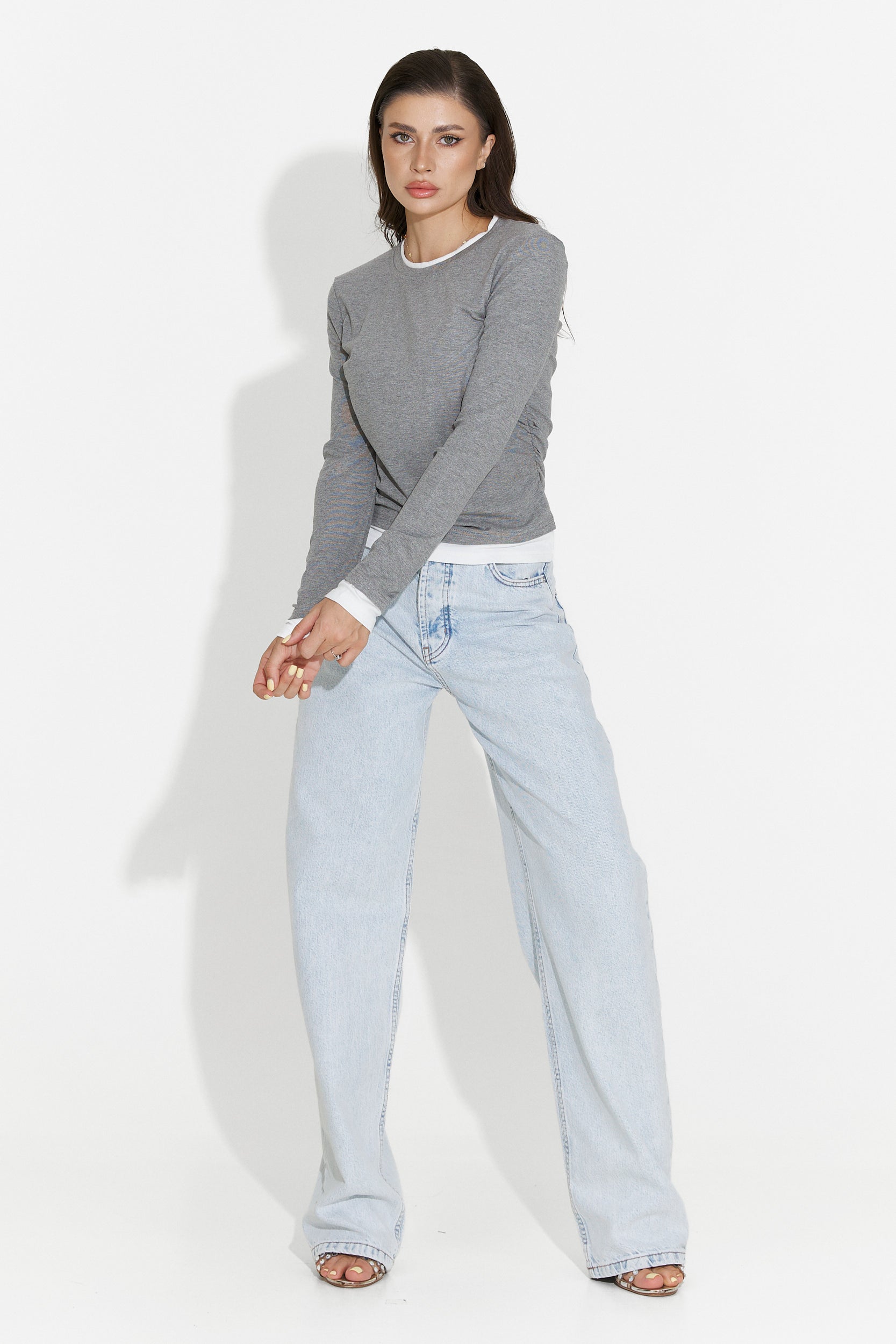 Μπλούζα γυναικεία casual γκρι Kayas Bogas