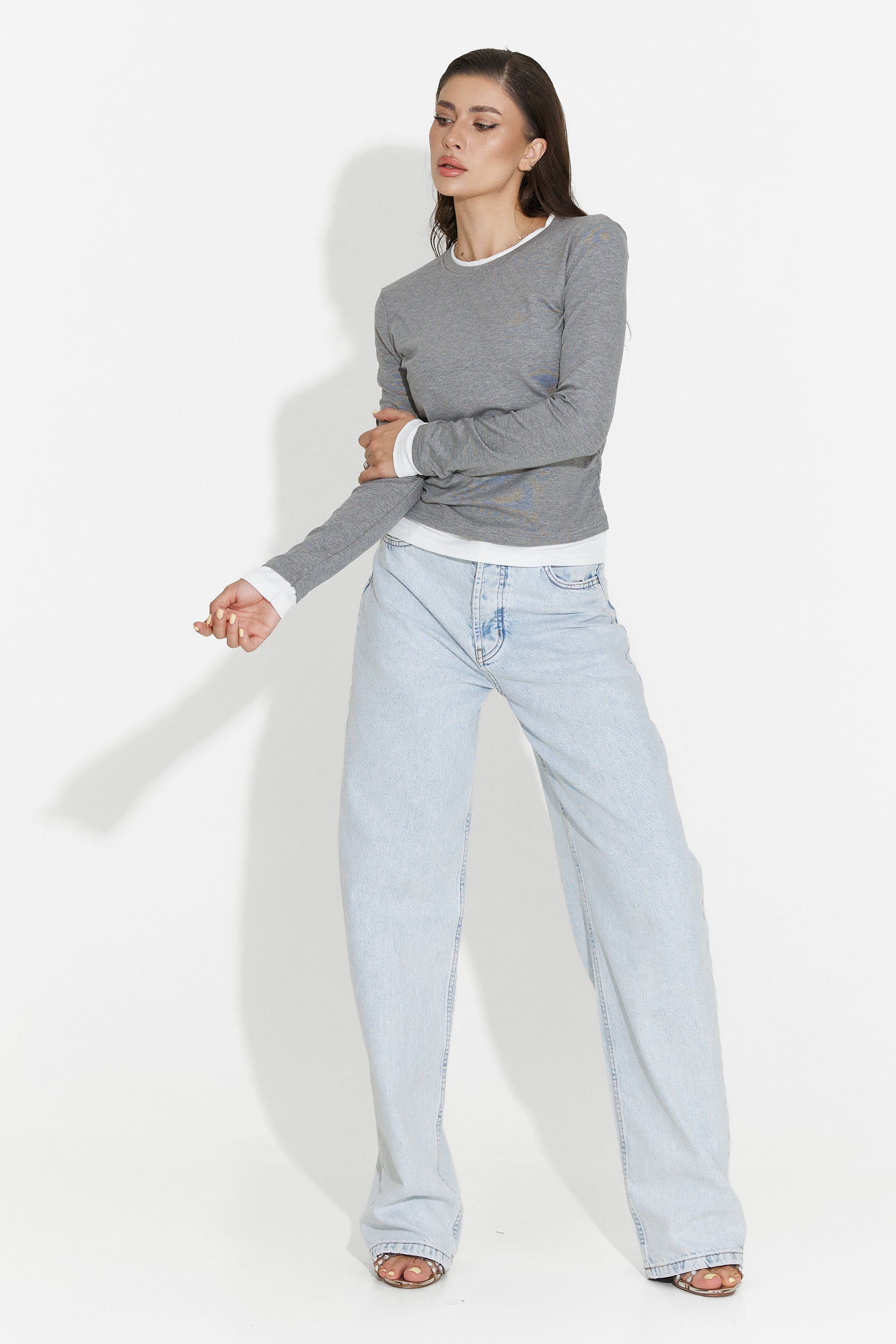 Μπλούζα γυναικεία casual γκρι Kayas Bogas