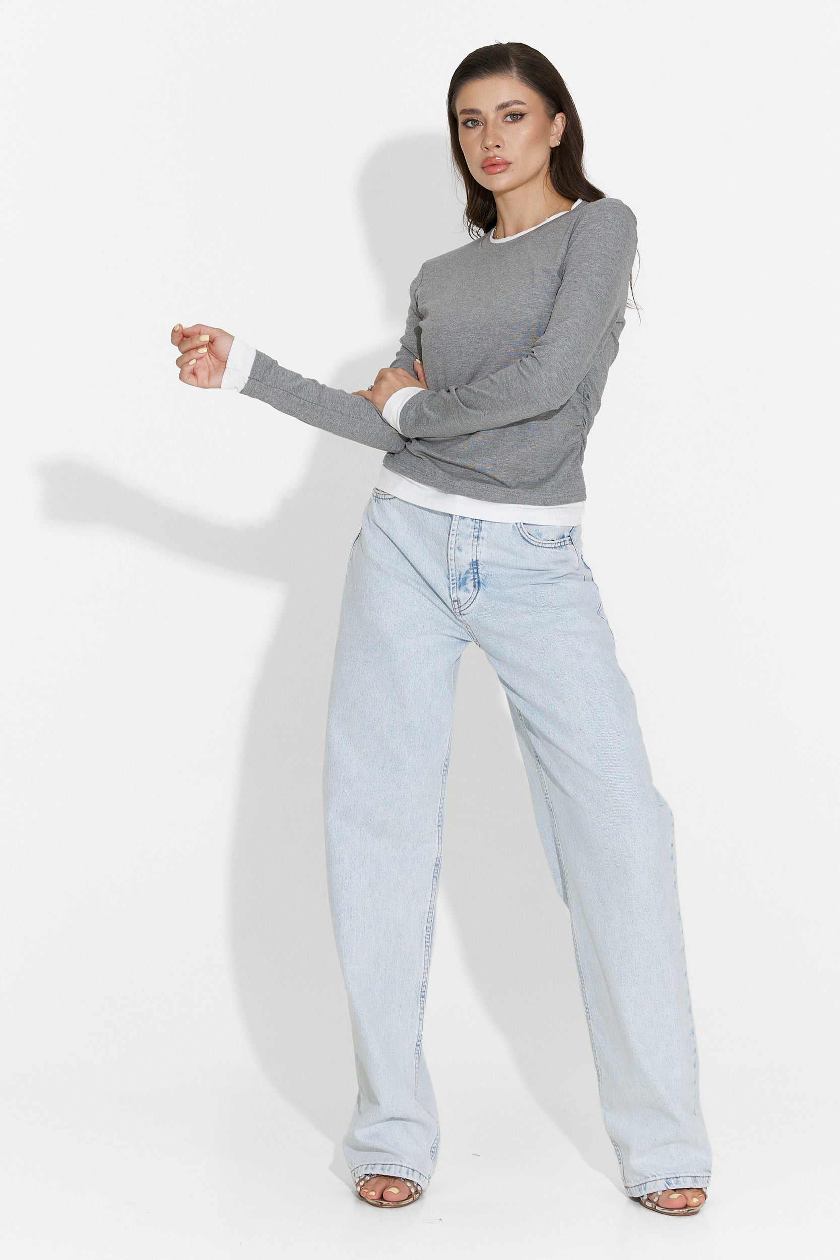 Μπλούζα γυναικεία casual γκρι Kayas Bogas