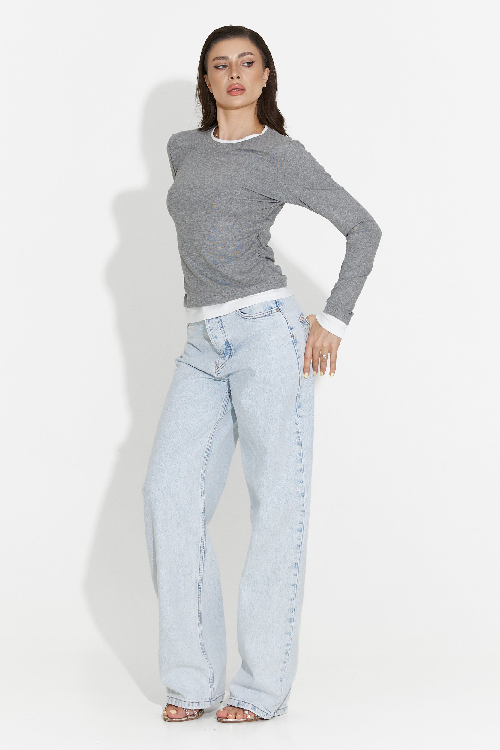 Μπλούζα γυναικεία casual γκρι Kayas Bogas