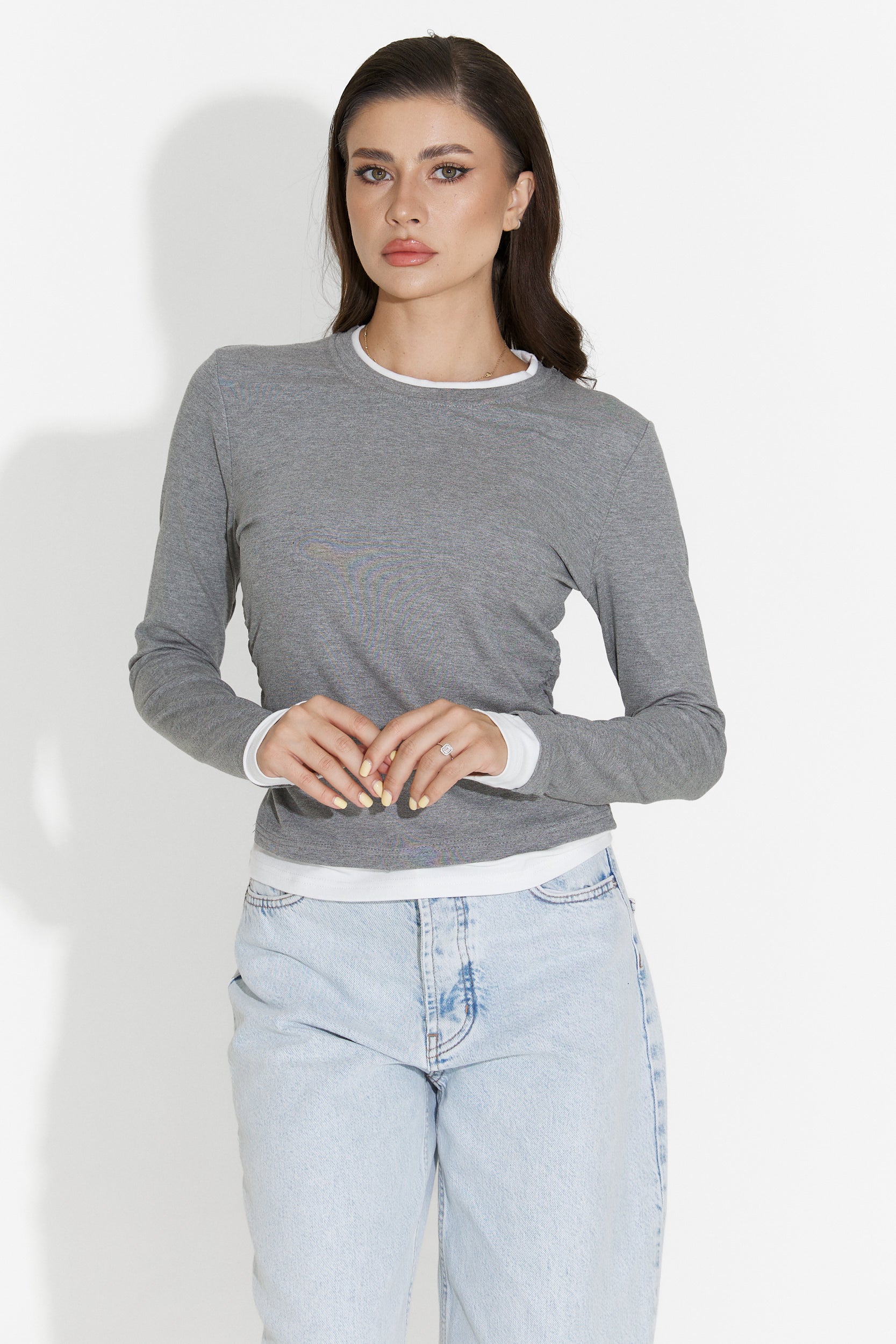 Μπλούζα γυναικεία casual γκρι Kayas Bogas