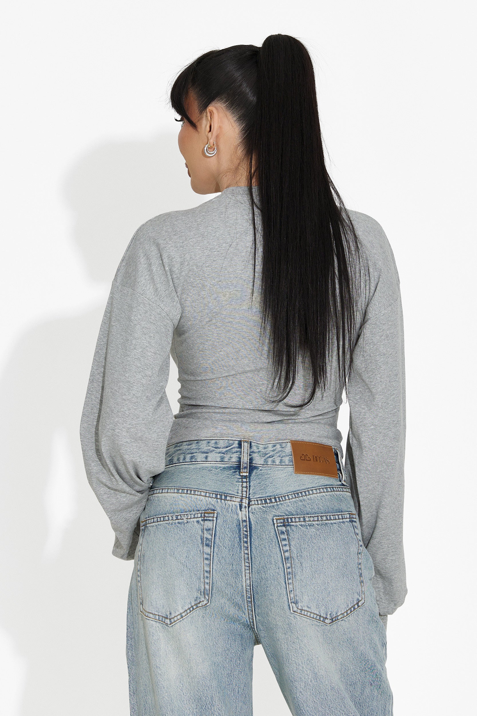 Blusa casual gris para mujer Tivora Bogas