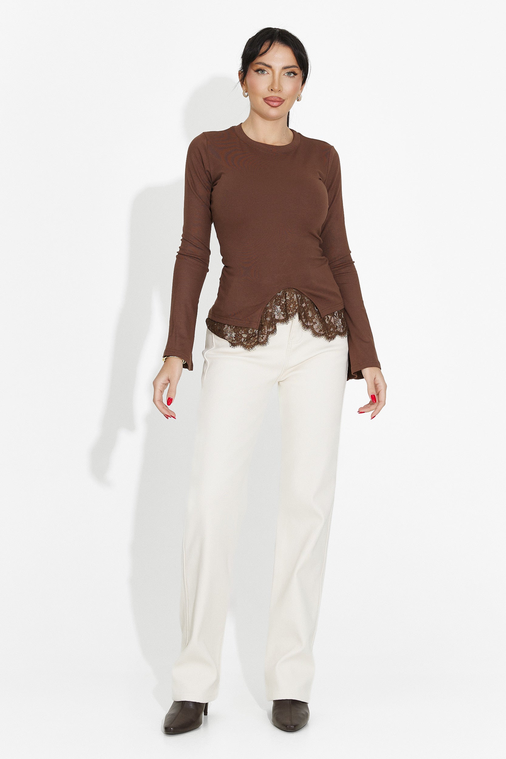 Blouse femme décontractée marron Daiela Bogas