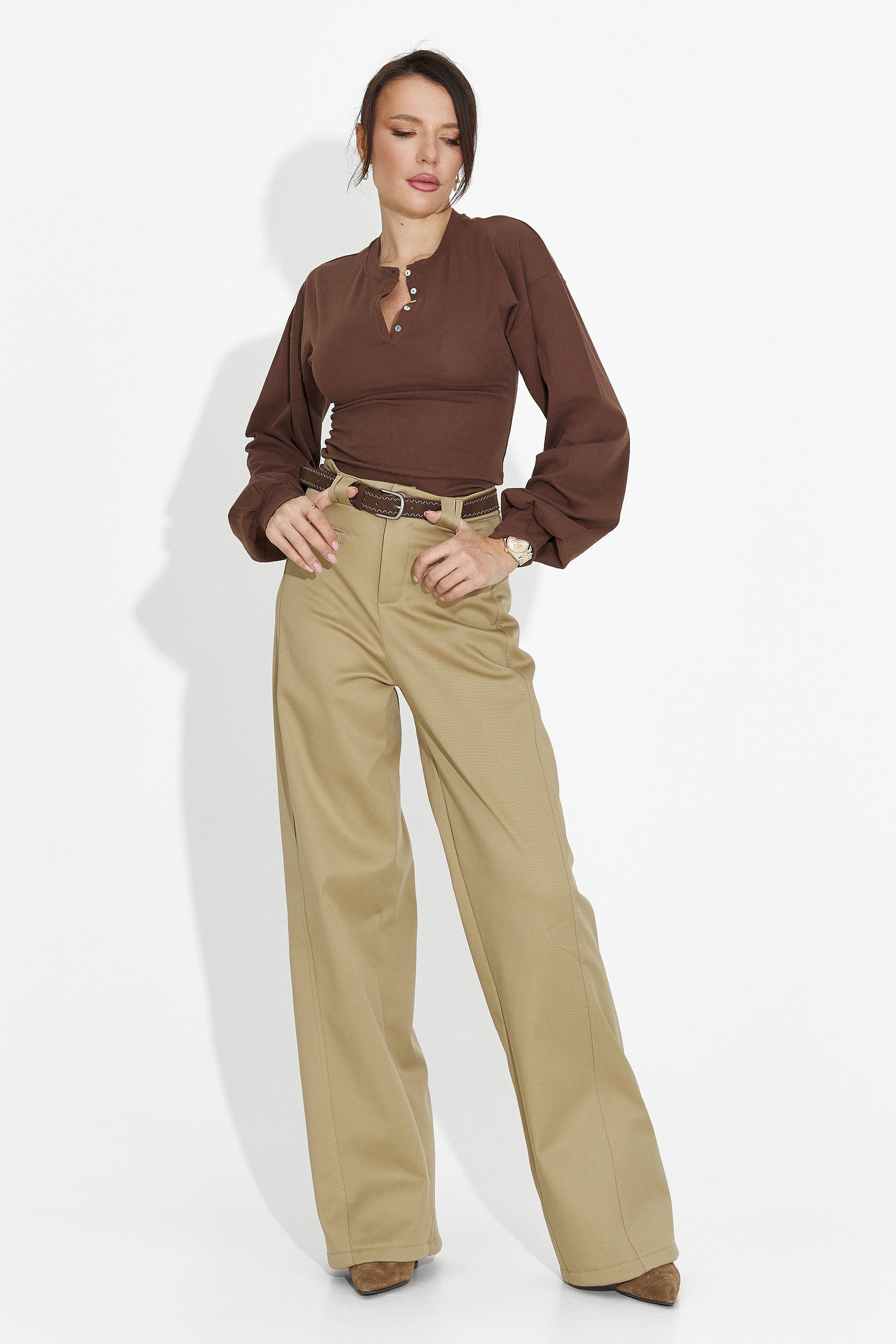 Damen Casual Bluse Braun Tivora Bogas