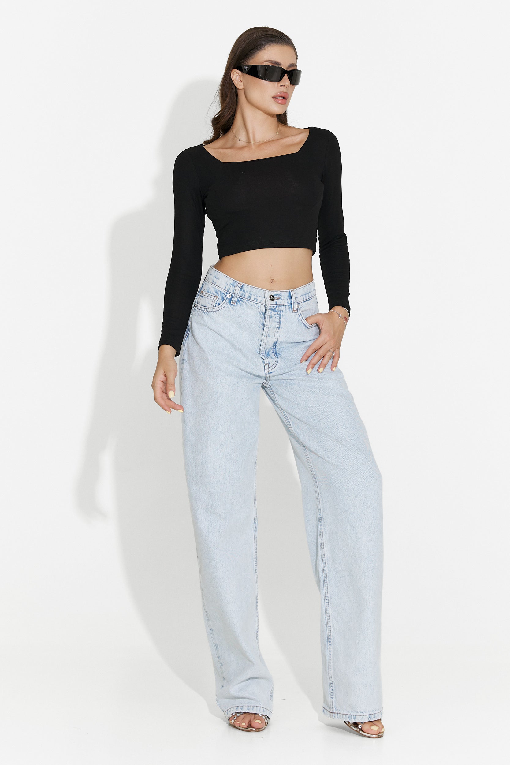 Camicetta Nera Casual da Donna di Jefery Bogas