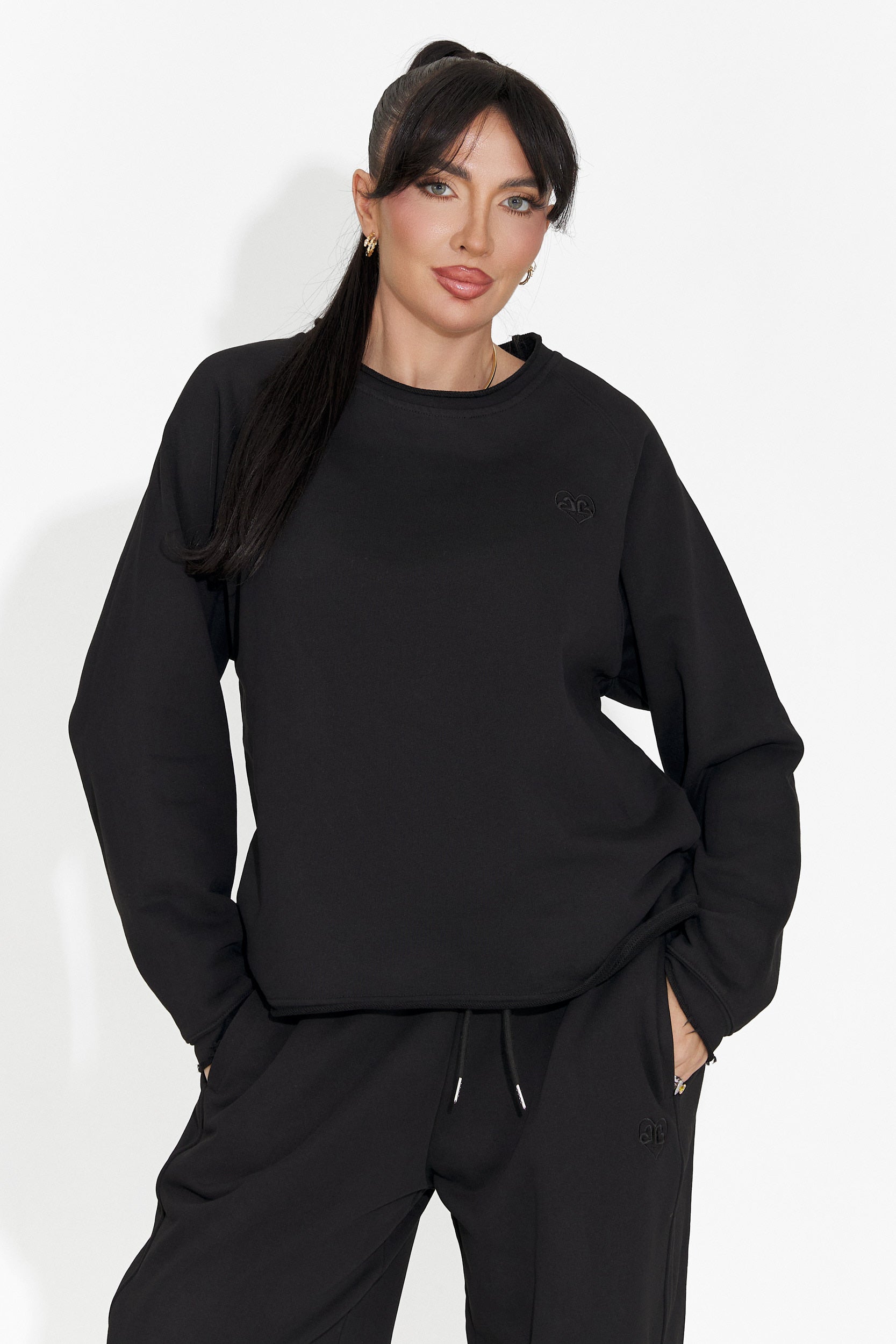 Women's casual black blouse Kapia Bogas