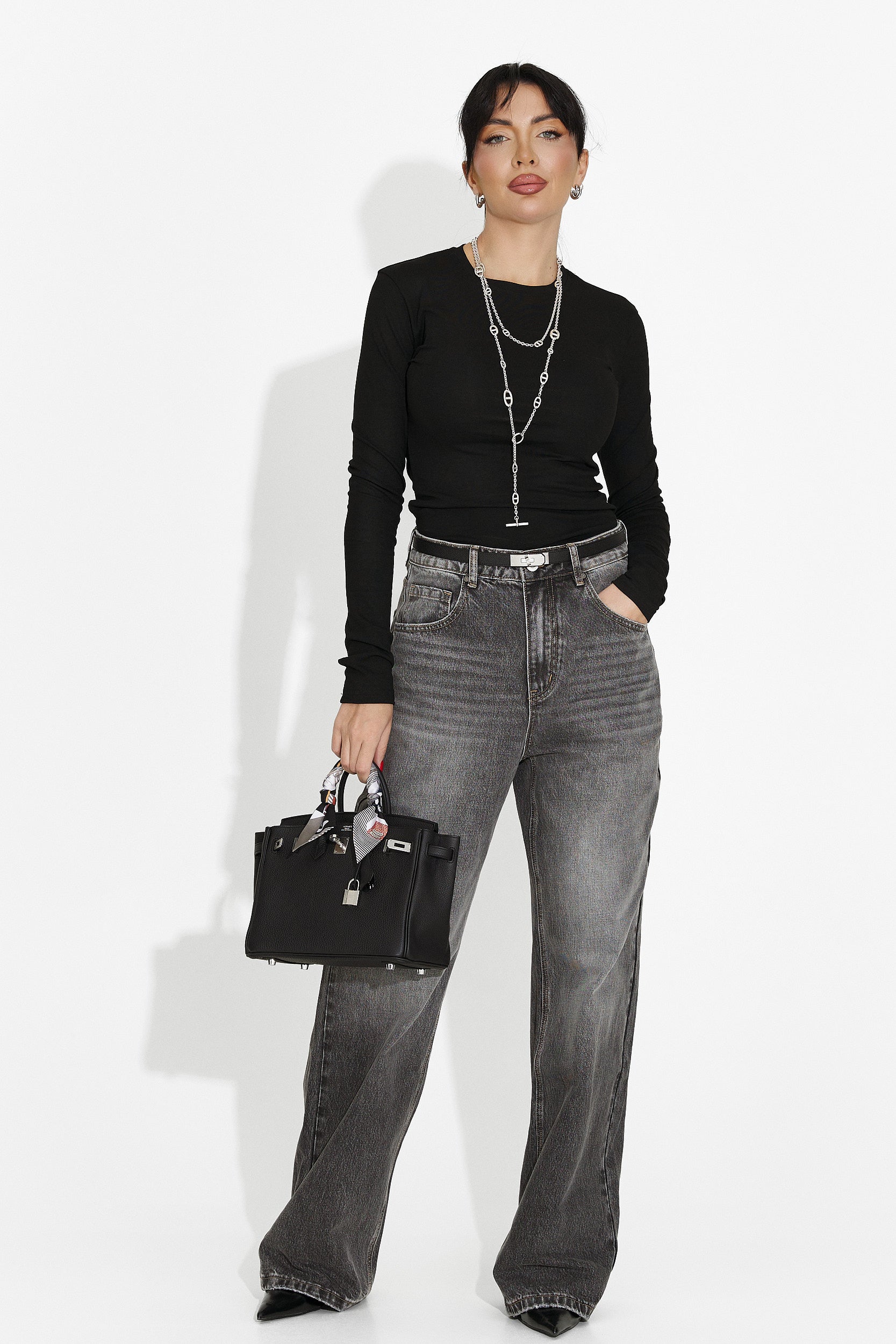 Women's casual black blouse Kisena bogas