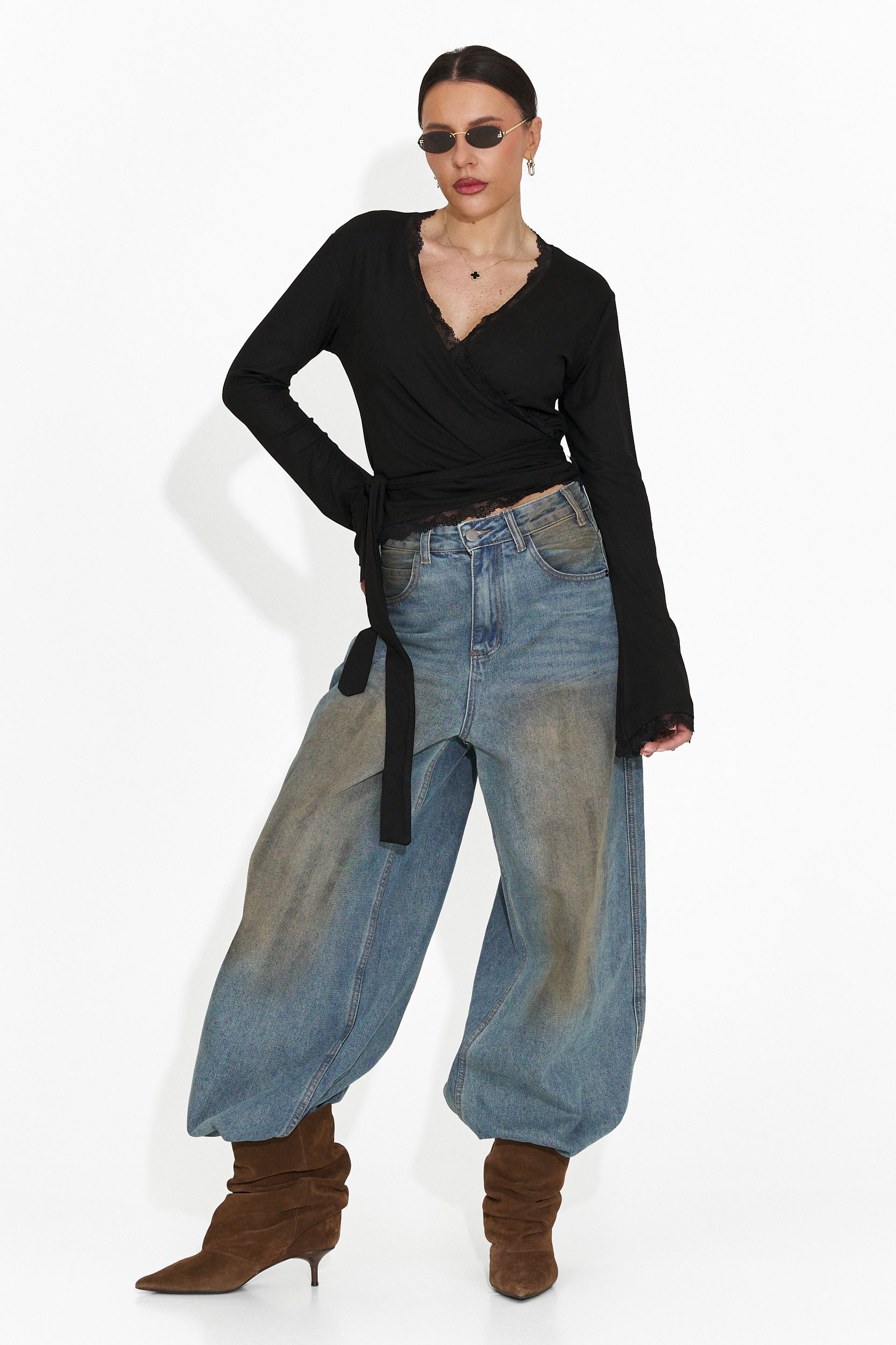 Women's casual black blouse Zaneta Bogas