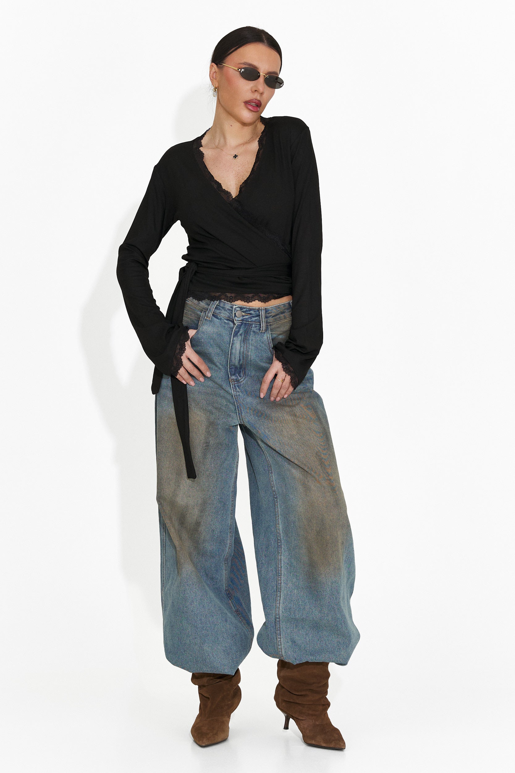 Women's casual black blouse Zaneta Bogas