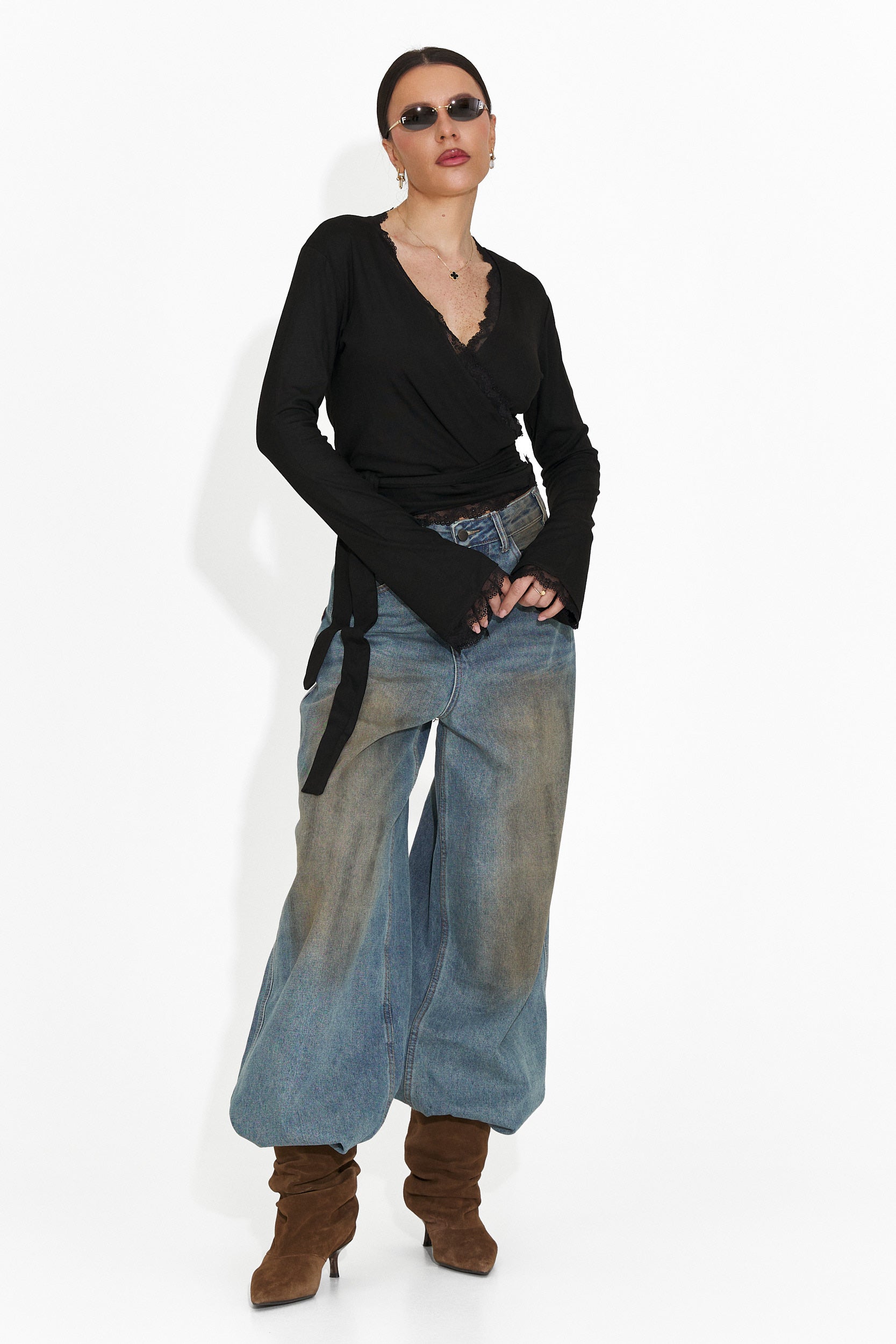 Women's casual black blouse Zaneta Bogas